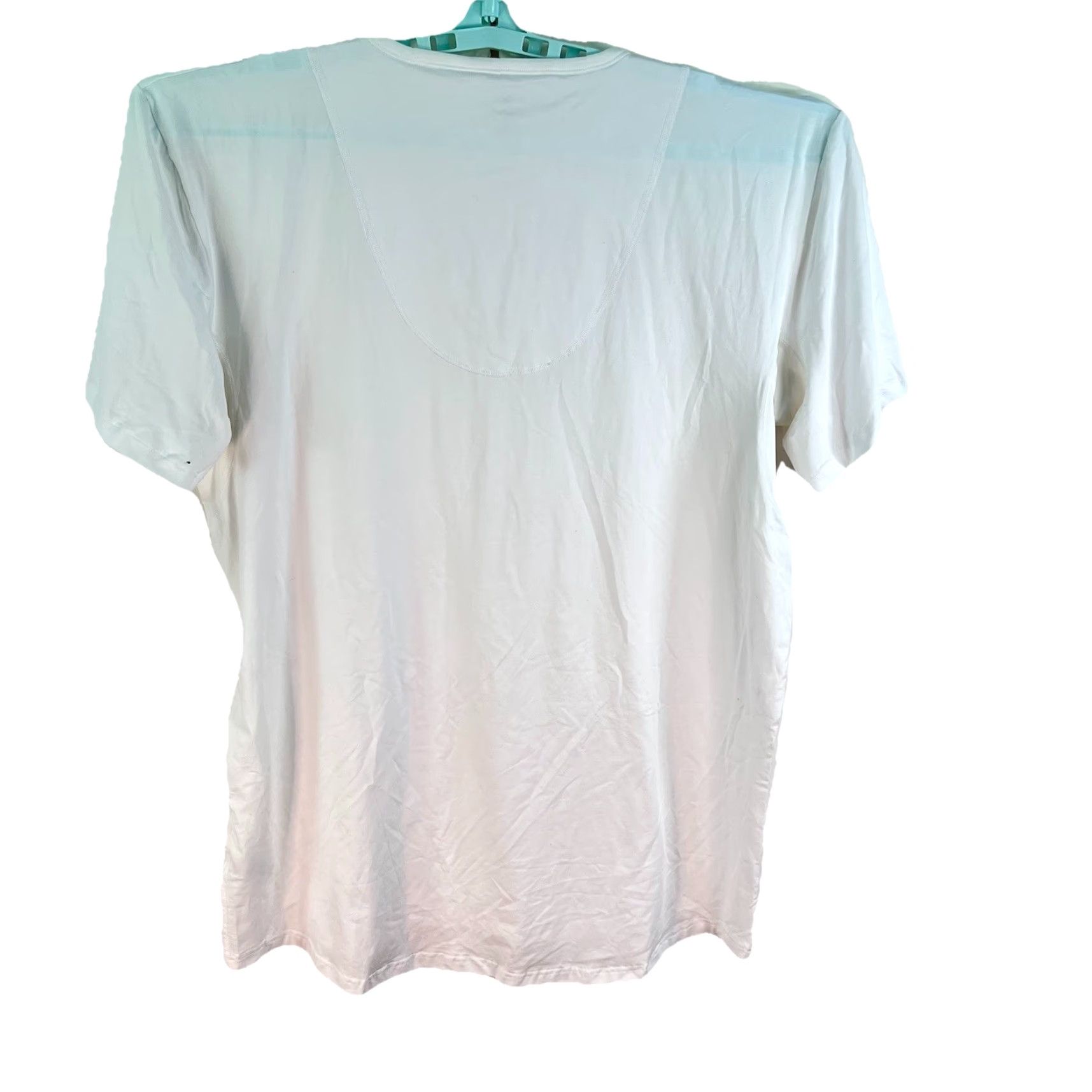 Vintage MEY V-Neck Soft T-Shirt Mens 4XL White Cotton-Blend Stretch Shirt 4XL White Mens V-Neck Short Sleeve Portugal Classic Summer Fall Spring Mens Size US XXL / EU 58 / 5 - 5 Thumbnail