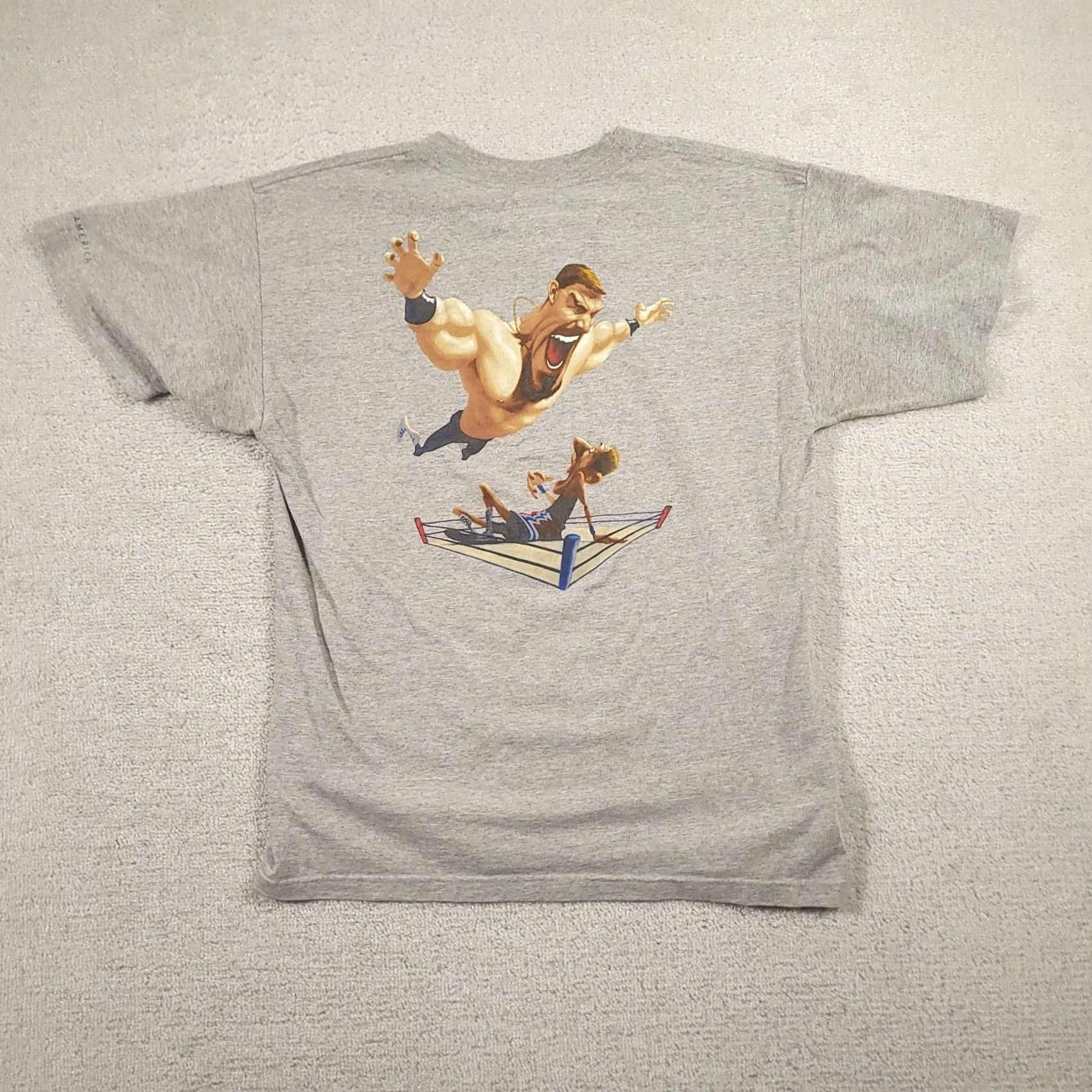 Vintage VINTAGE Core America T-Shirt Wrestling Gray L 90s Y2K Short Sleeve Crew Neck Mens Grunge Classic Vintage Size US L / EU 52-54 / 3 - 7 Thumbnail