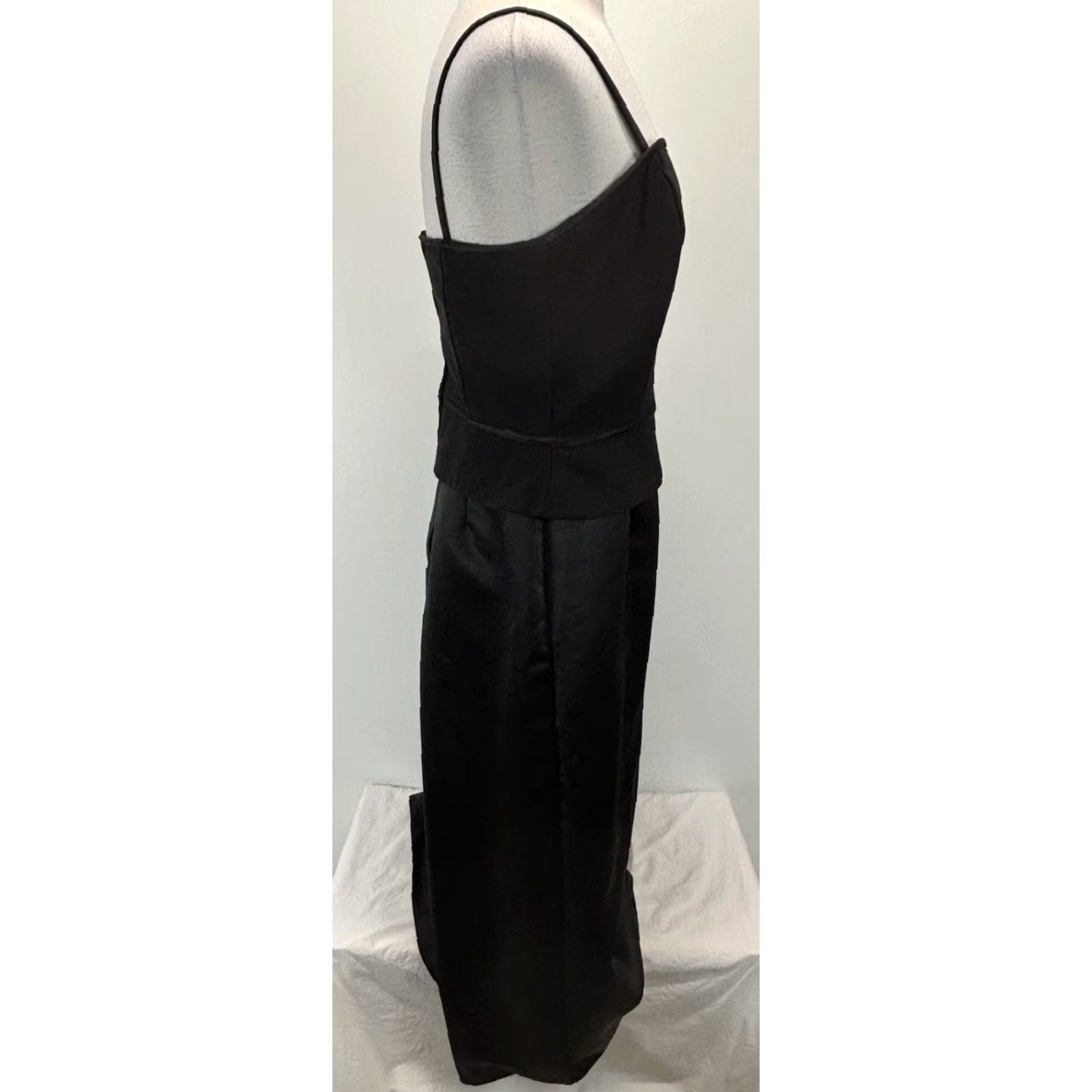 Vintage VINTAGE Scott McClintock Long Black Gown Dress 16 Satin Skirt Removable Straps US Eveningwear 1990s Mens? Womens? Size 38" / US 16 / IT 52 - 4 Thumbnail