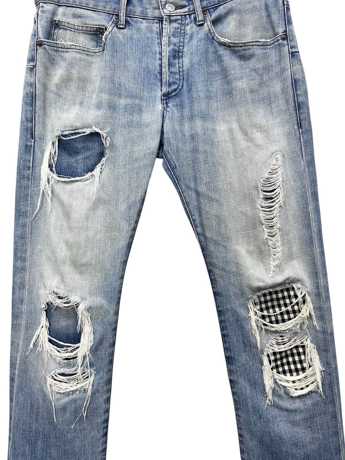 Takeo Kikuchi Vintage TAKEO KIKUCHI Grunge Patch Ripped Slim Fit LGB Style Size US 31 - 7 Thumbnail
