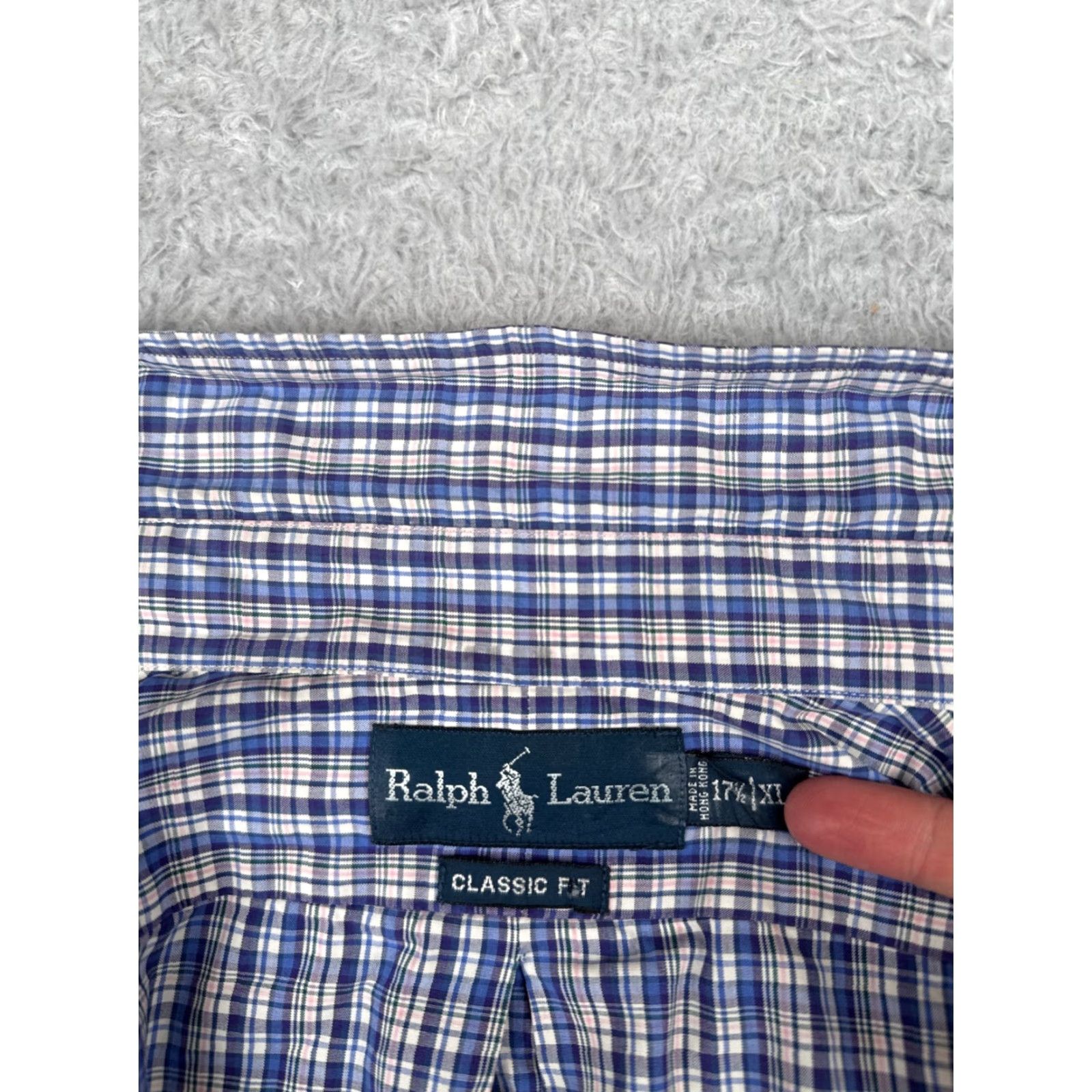 Ralph Lauren Ralph Lauren Shirt Men Plaid Cotton XL Blue Button-Up Long Sleeve Casual Workwear Button-Down Mens Size US XL / EU 56 / 4 - 2 Thumbnail