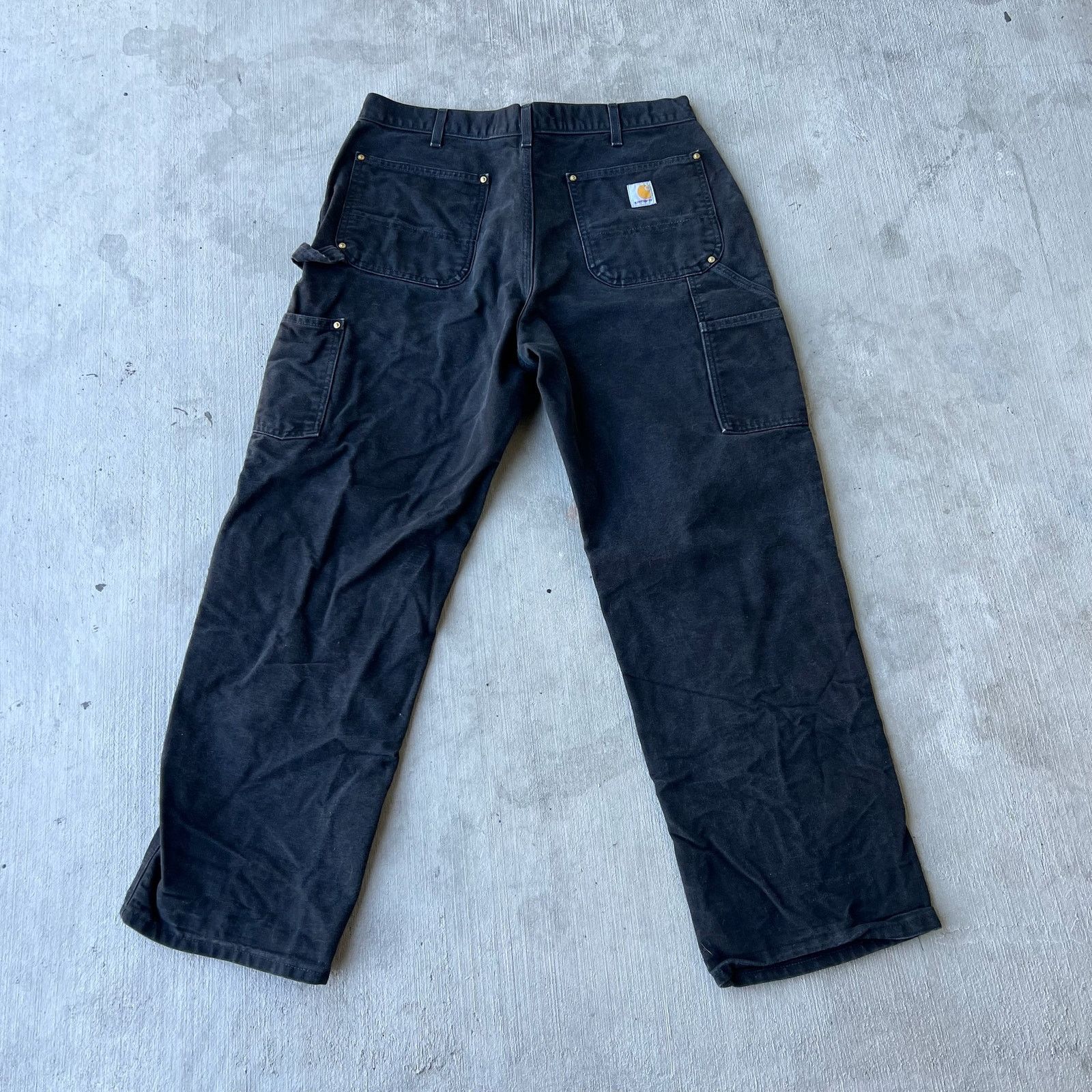 Carhartt × Vintage Carhartt black double knee work wear carpenter pants Size US 35 - 4 Thumbnail