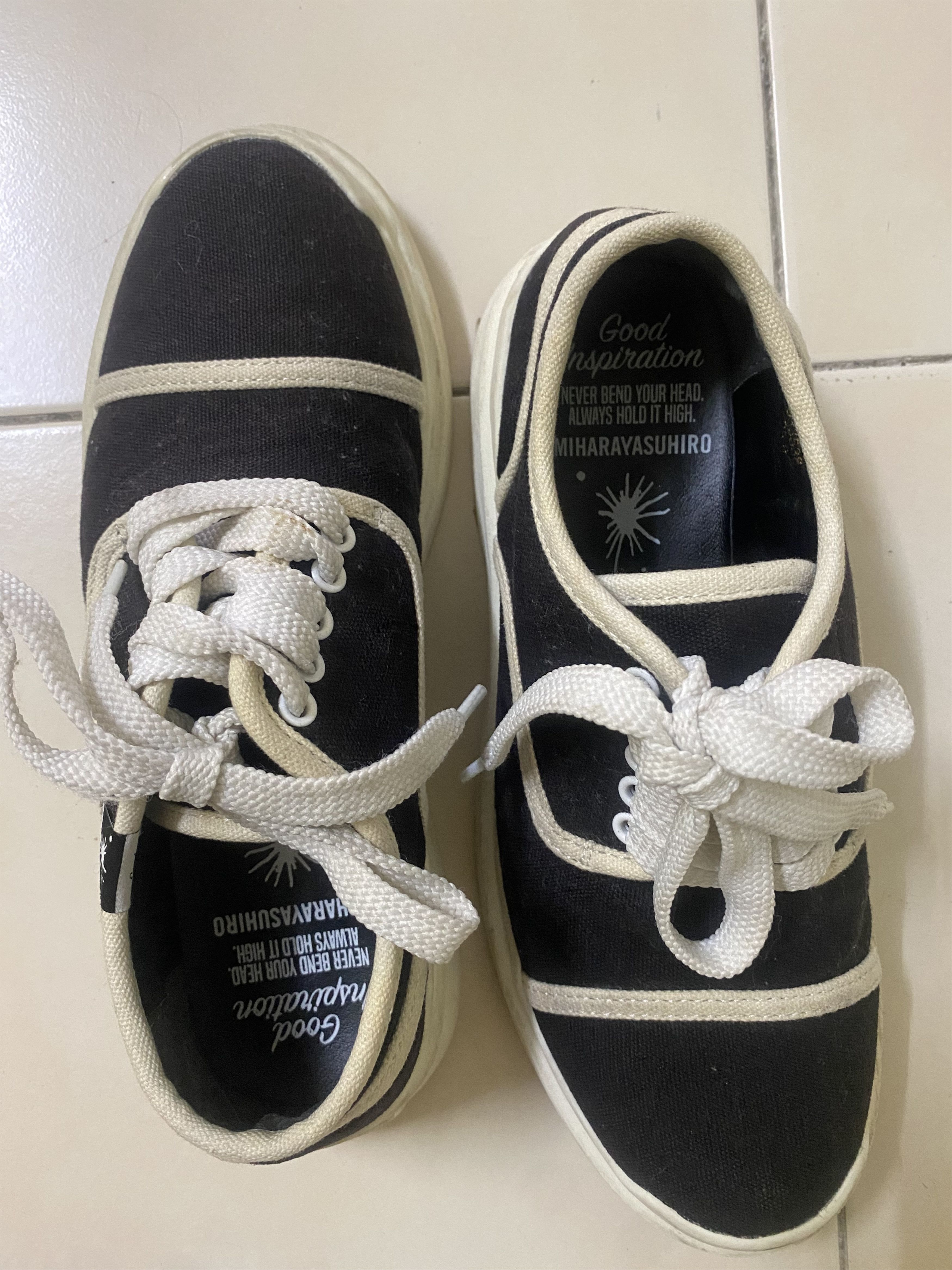 Maison MIHARA YASUHIRO Miharayasuhiro Black Canvas Sneaker Size US 6.5 / EU 39-40 - 4 Thumbnail