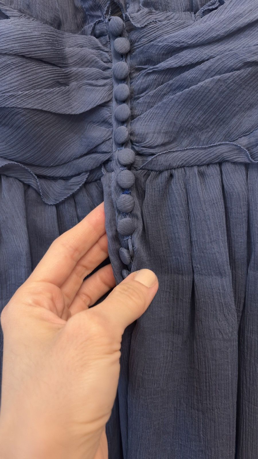 Fendi Fendi Blue Silk Chiffon Dress, size XS-S Size S / US 4 / IT 40 - 10 Thumbnail