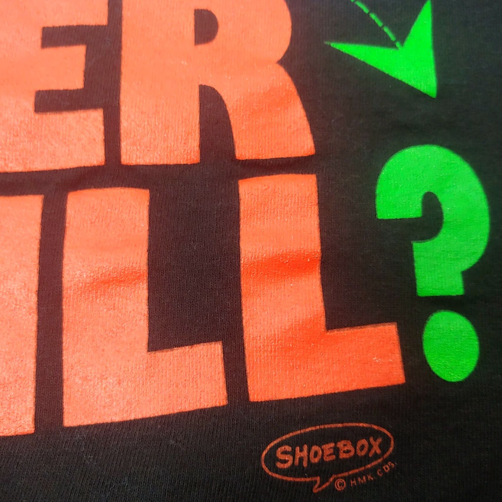 Vintage VINTAGE Which Way Is Over The Hill Shirt XL Black Cotton Knit Short Sleeve Birthday Funny Hallmark 90s Silver Mountain Sportswear Mens T-Shirt Size US XL / EU 56 / 4 - 6 Thumbnail