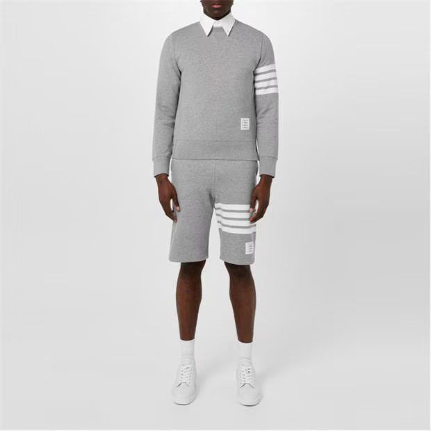 Thom Browne o1g2r1mq0724 Crew Neck Sweaters in Light Grey Size US S / EU 44-46 / 1 - 3 Thumbnail