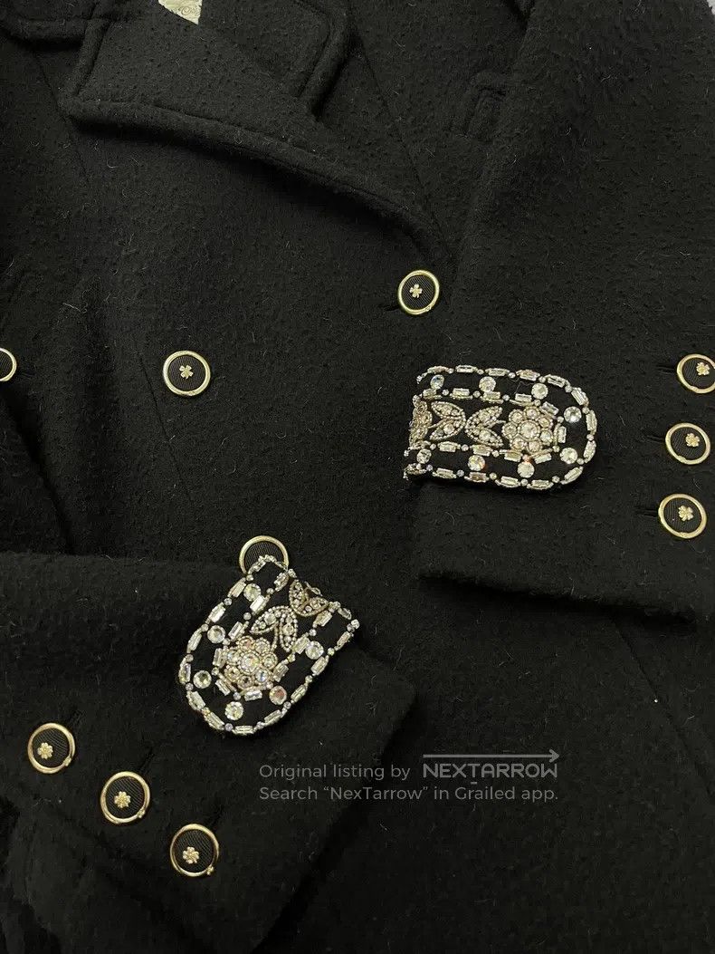 Chanel Chanel Kangpeng Street Series Black Heavy Industry Coat Size XXS / US 00 / IT 34 - 3 Thumbnail