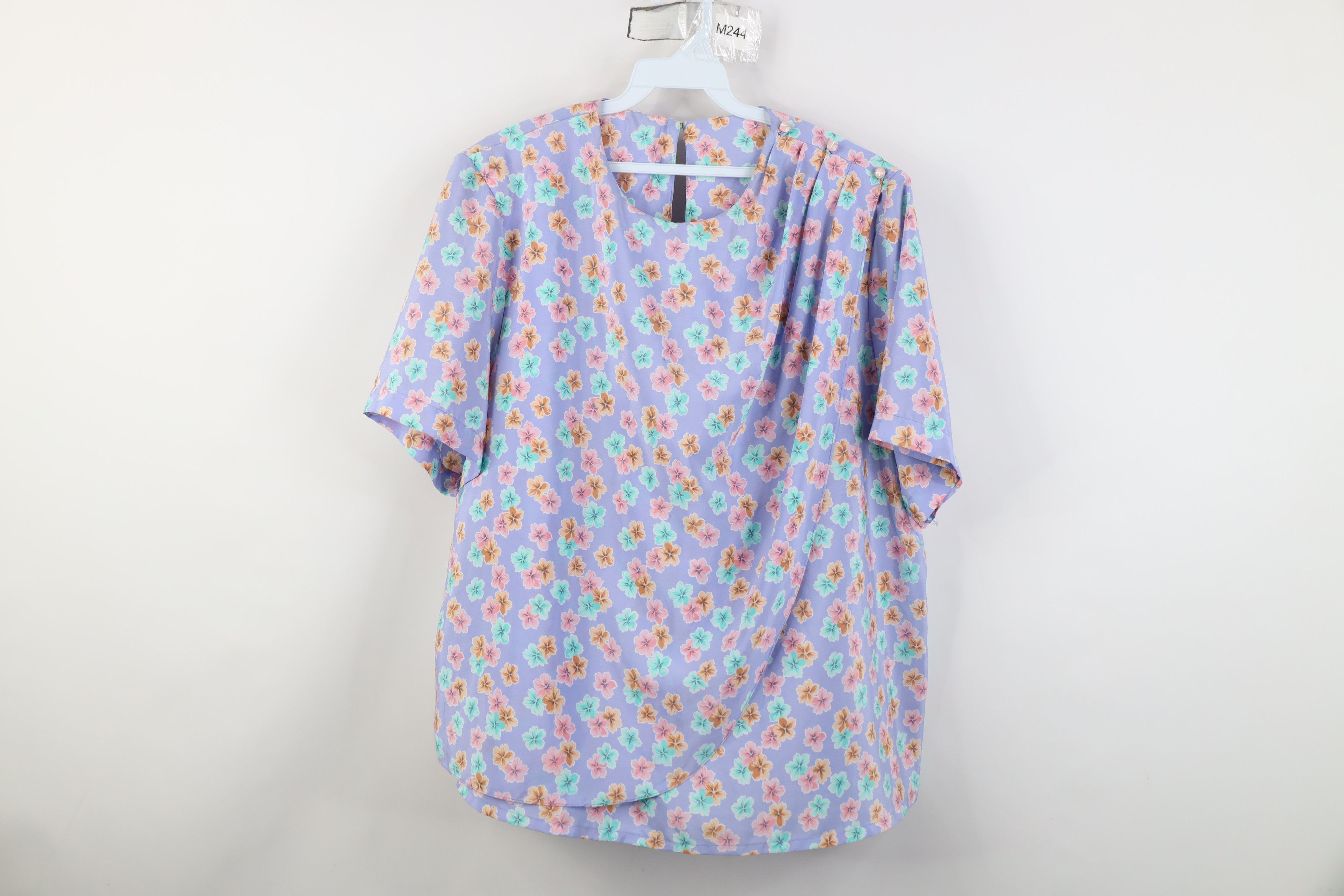Vintage Vintage 90s Streetwear Over Print Short Sleeve Shirt Top USA Size M / US 6-8 / IT 42-44 - 1 Thumbnail