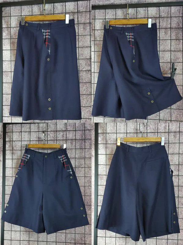Burberry Burberry Navy Wool Logo Casual Pants Size 23" - 1 Thumbnail