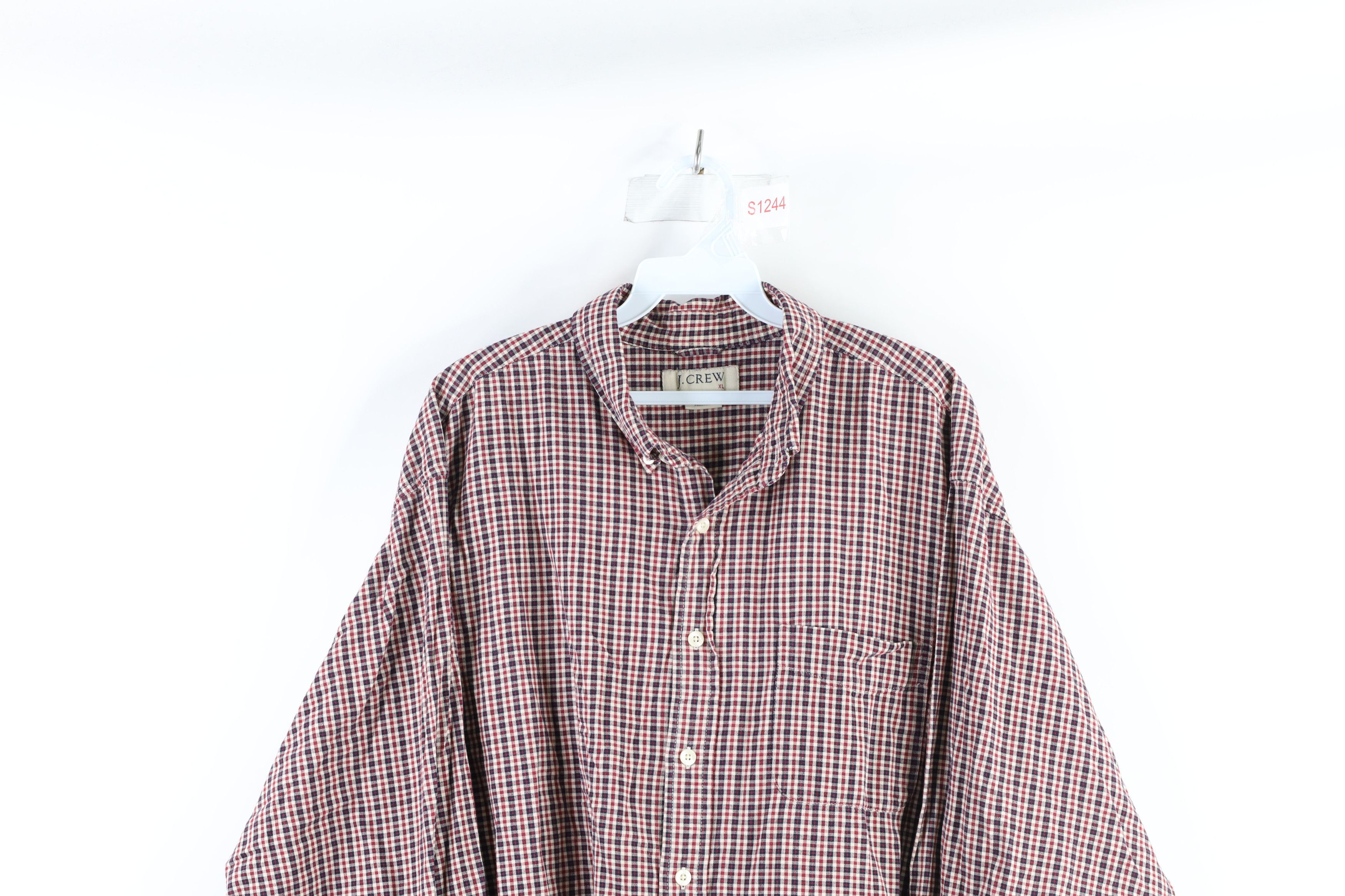 J.Crew × Vintage Vintage 90s J Crew Flannel Collared Button Down Shirt Plaid Size US XL / EU 56 / 4 - 2 Thumbnail