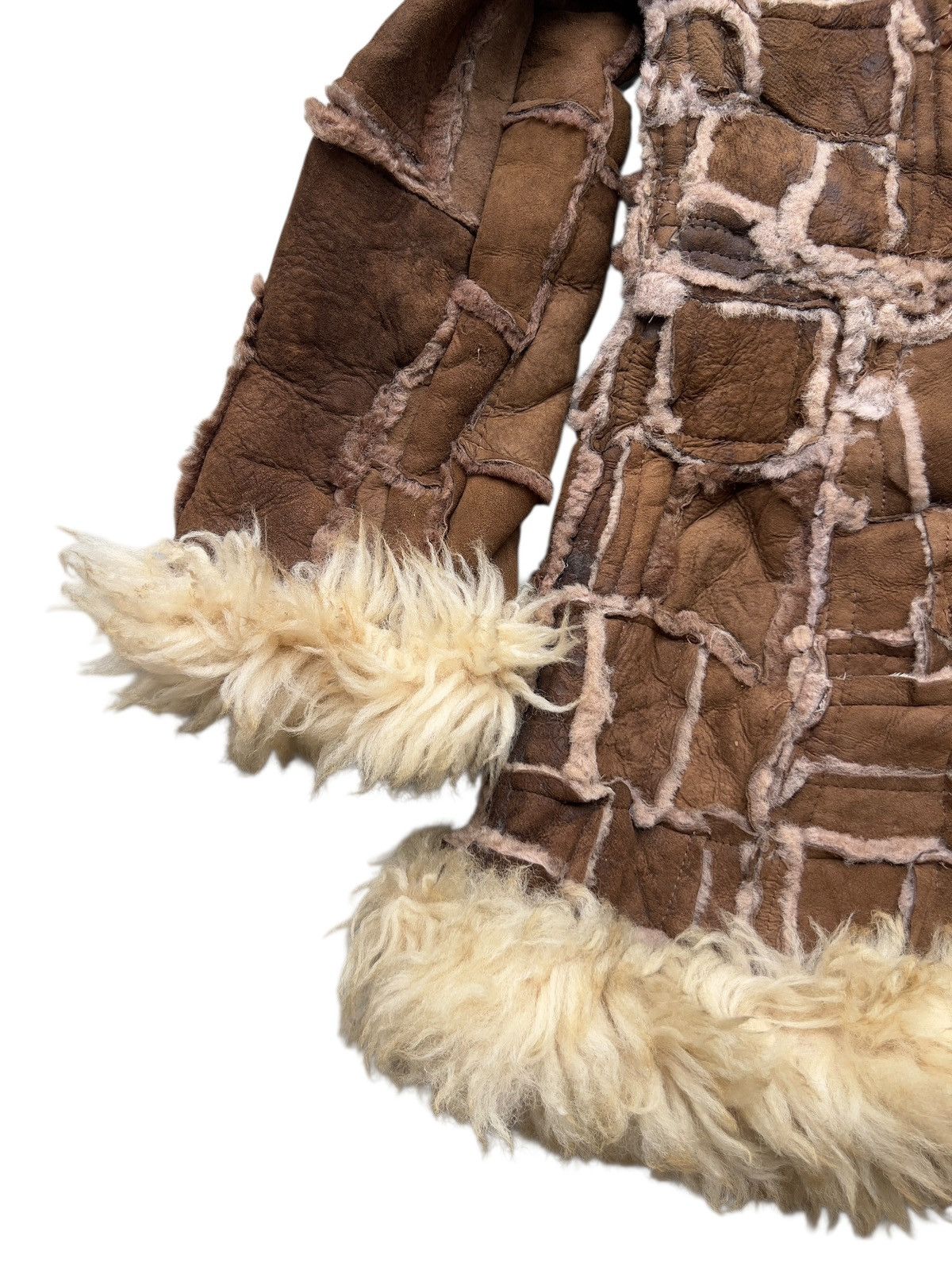 Vintage Vintage 80s Alpine Sheep Skin Patchwork Fur Leather Jacket Size US S / EU 44-46 / 1 - 8 Thumbnail