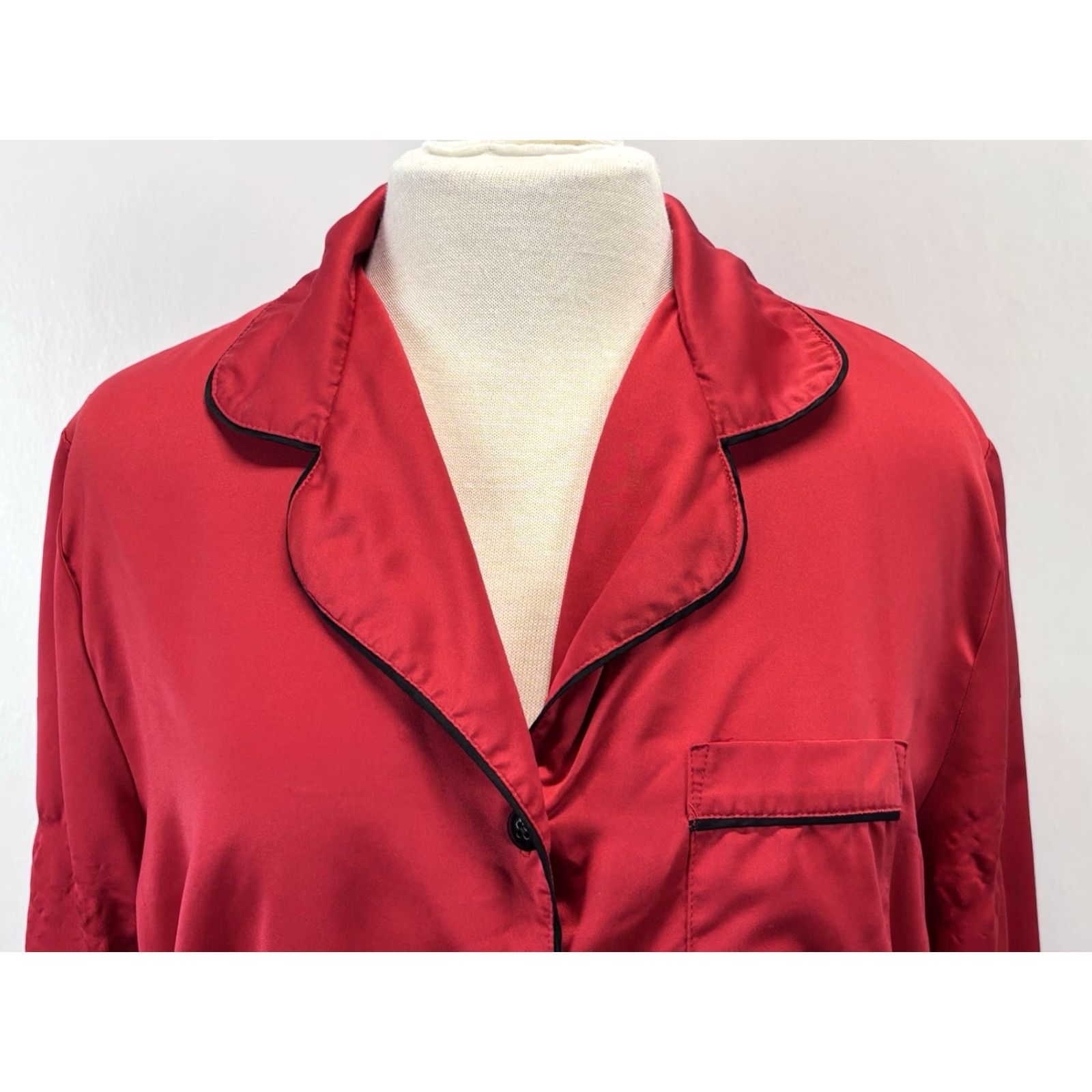 Vintage PajamaGram Pajamagram 2 Pc Pajama Set Sz Large Women’s Red shirt Pants READ Pajamagram Size L / US 10 / IT 46 - 6 Thumbnail