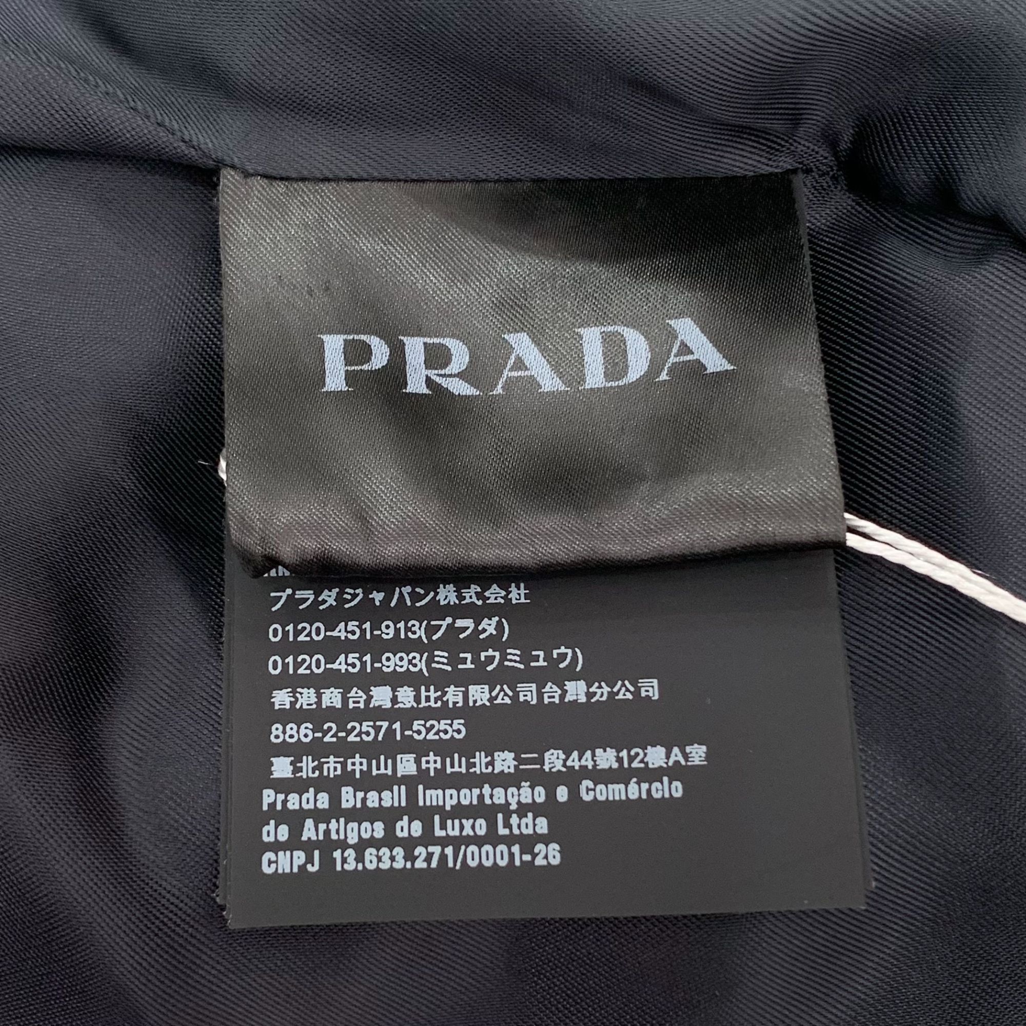 Prada Prada Mens Black Leather Logo Zip Jacket Size 48 100% Sheep Size US M / EU 48-50 / 2 - 2 Thumbnail