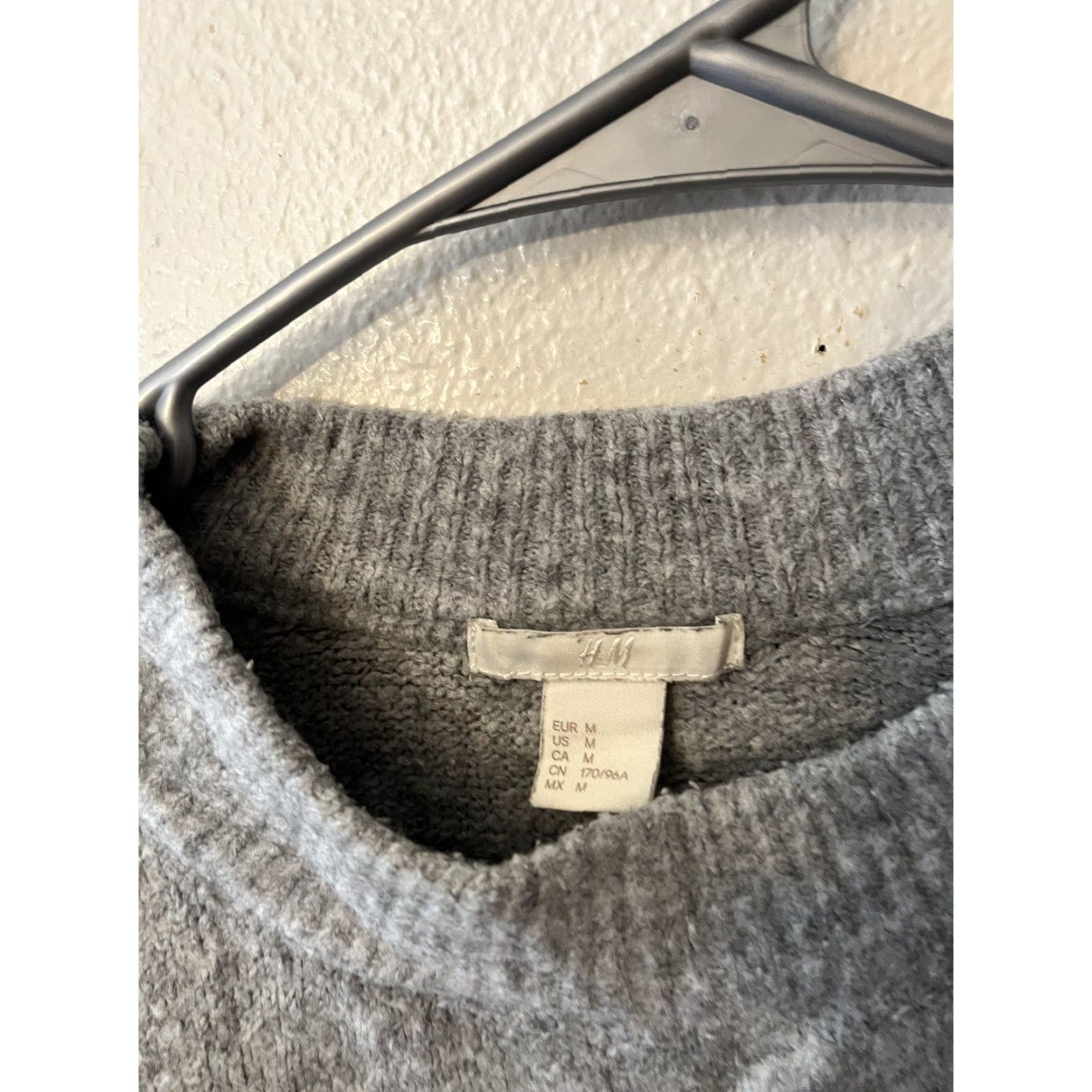 H&M H&M Womens Pullover Sweater Gray Long Sleeve Crew Neck M Acrylic Blend Solid Size M / US 6-8 / IT 42-44 - 3 Thumbnail