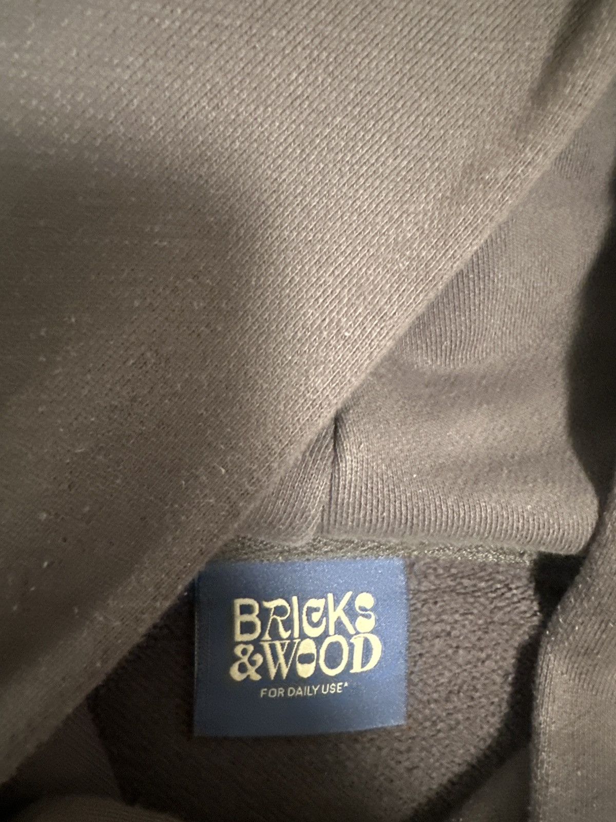 Bricks & Wood Mens Bricks & Wood Dark Grey Hoodie Size US L / EU 52-54 / 3 - 4 Thumbnail