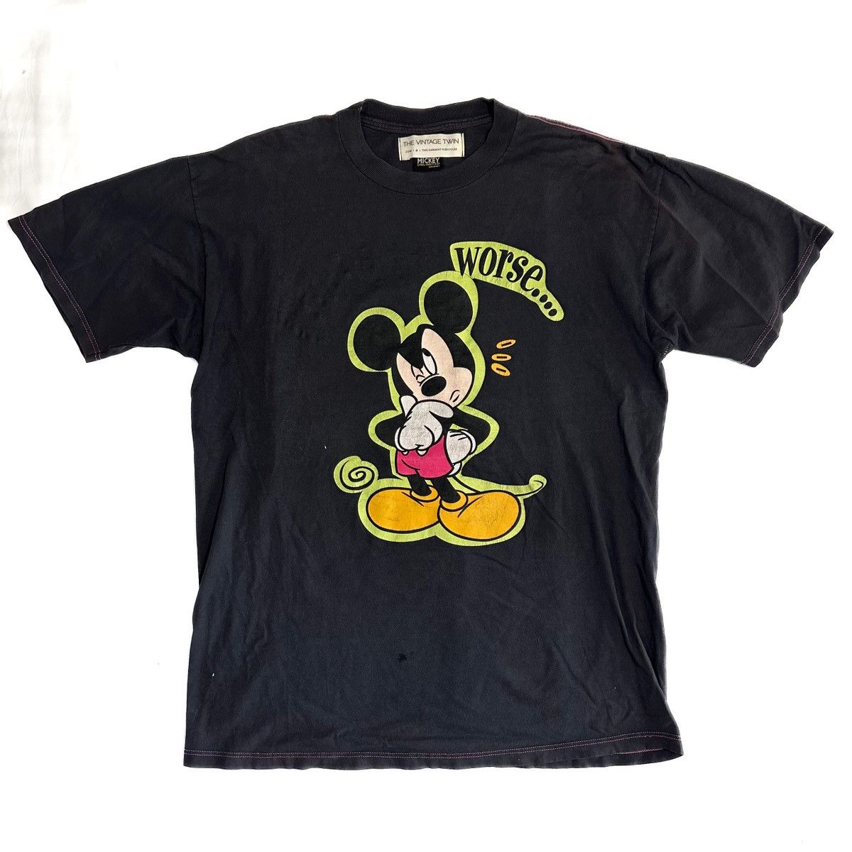 Disney × Vintage Upcycled Vintage Mickey ‘Worse’ Tee Size US L / EU 52-54 / 3 - 1 Thumbnail