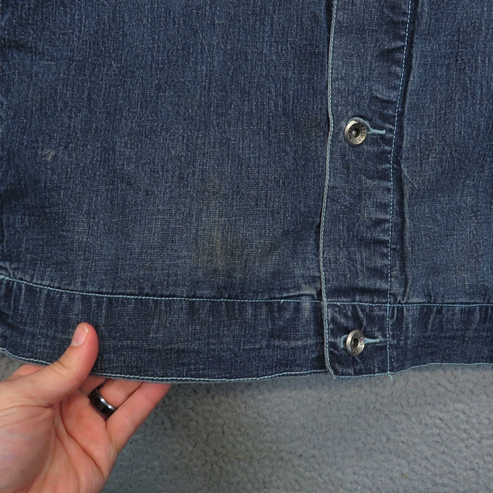 Karl Kani VINTAGE Karl Kani Jacket Mens 4XL Denim Buckle Back Jean Y2K Blue Streetwear 90s Size US 39 - 7 Thumbnail