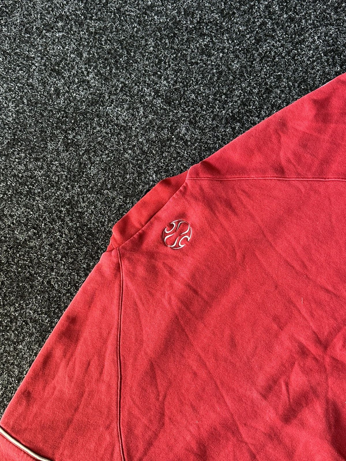 Adidas × Vintage ❗️Vintage 90s Adidas Red CENTRAL LOGO Sweatshirt Y2K sk8 Size US L / EU 52-54 / 3 - 9 Thumbnail