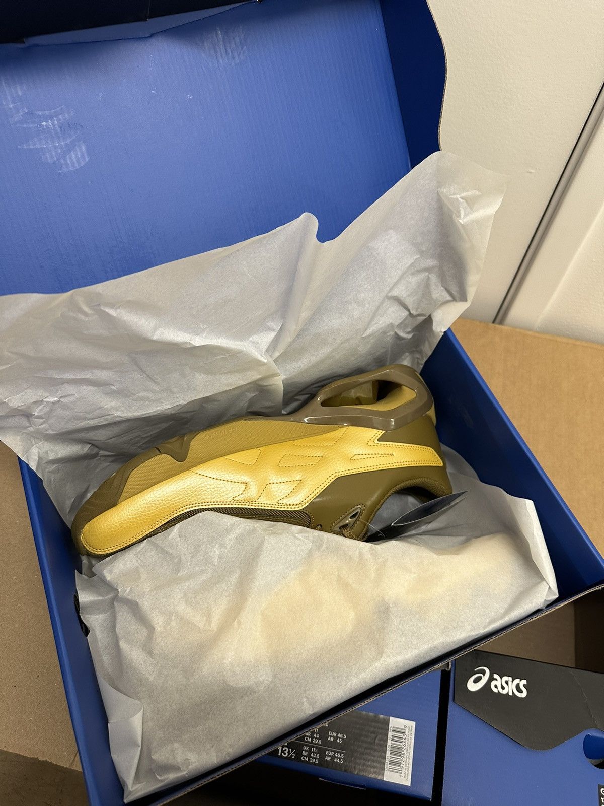 Asics × Kiko Kostadinov ASICS, kiko kostadinov. Yellow mixed material runners. Size US 12 / EU 45 - 14 Thumbnail
