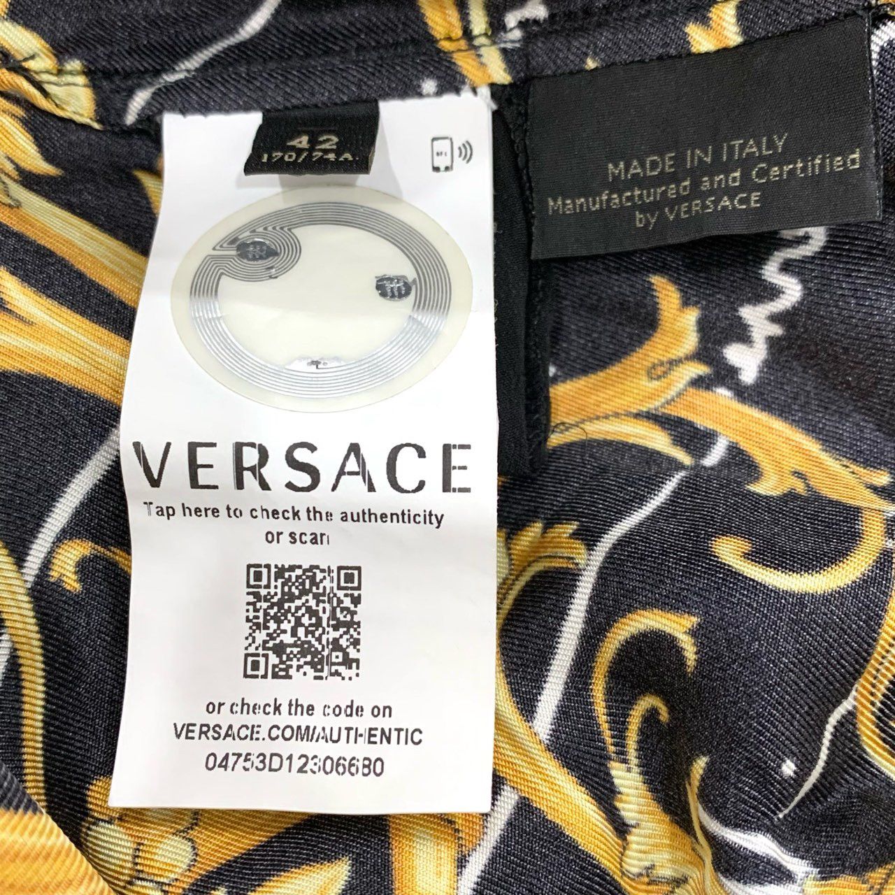 Versace Versace Medusa Head Print Black and Gold Cuffed Casual Pants Size 30" / US 8 / IT 44 - 6 Thumbnail