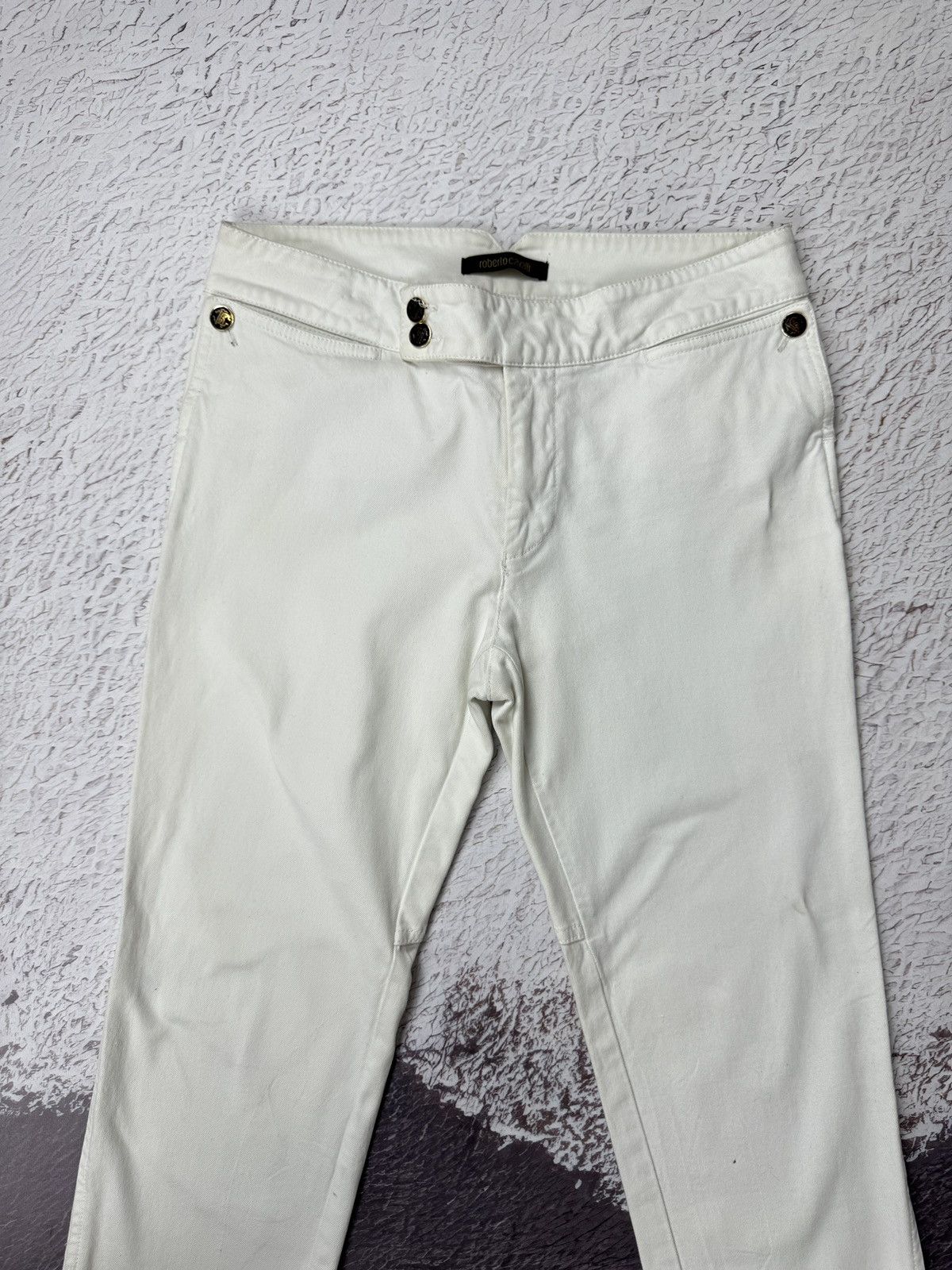 Roberto Cavalli Roberto Cavalli vintage white zipper casual classic pants Size 28" / US 6 / IT 42 - 9 Thumbnail
