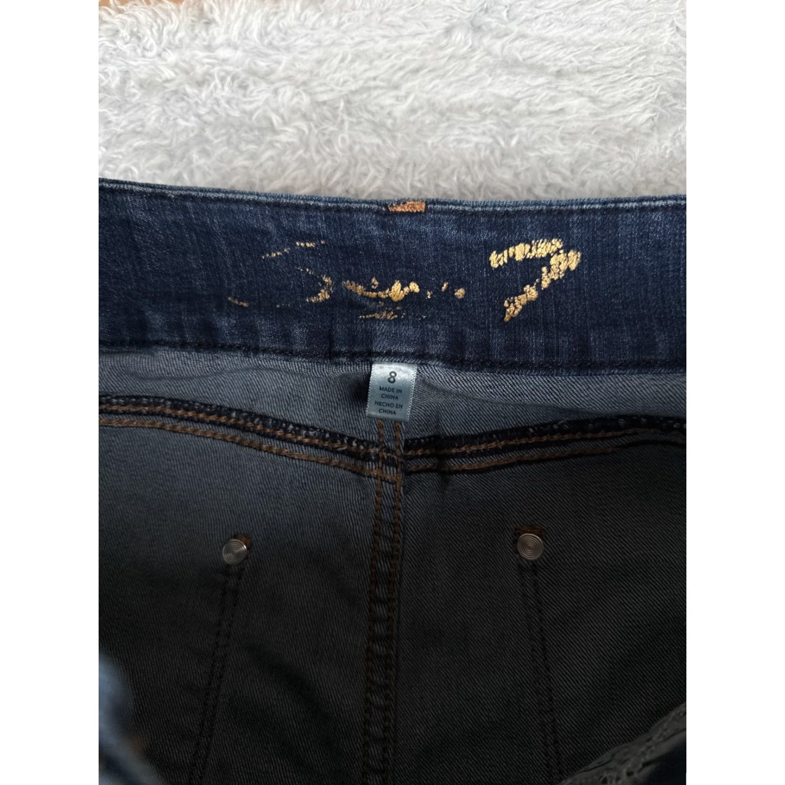 Vintage Seven7 Jeans Women 8 Blue Denim Tummyless High Rise Skinny Cotton Blend 28x28 Jeans Women 8 Blue Denim Skinny 28x28 Size 30" / US 8 / IT 44 - 6 Thumbnail