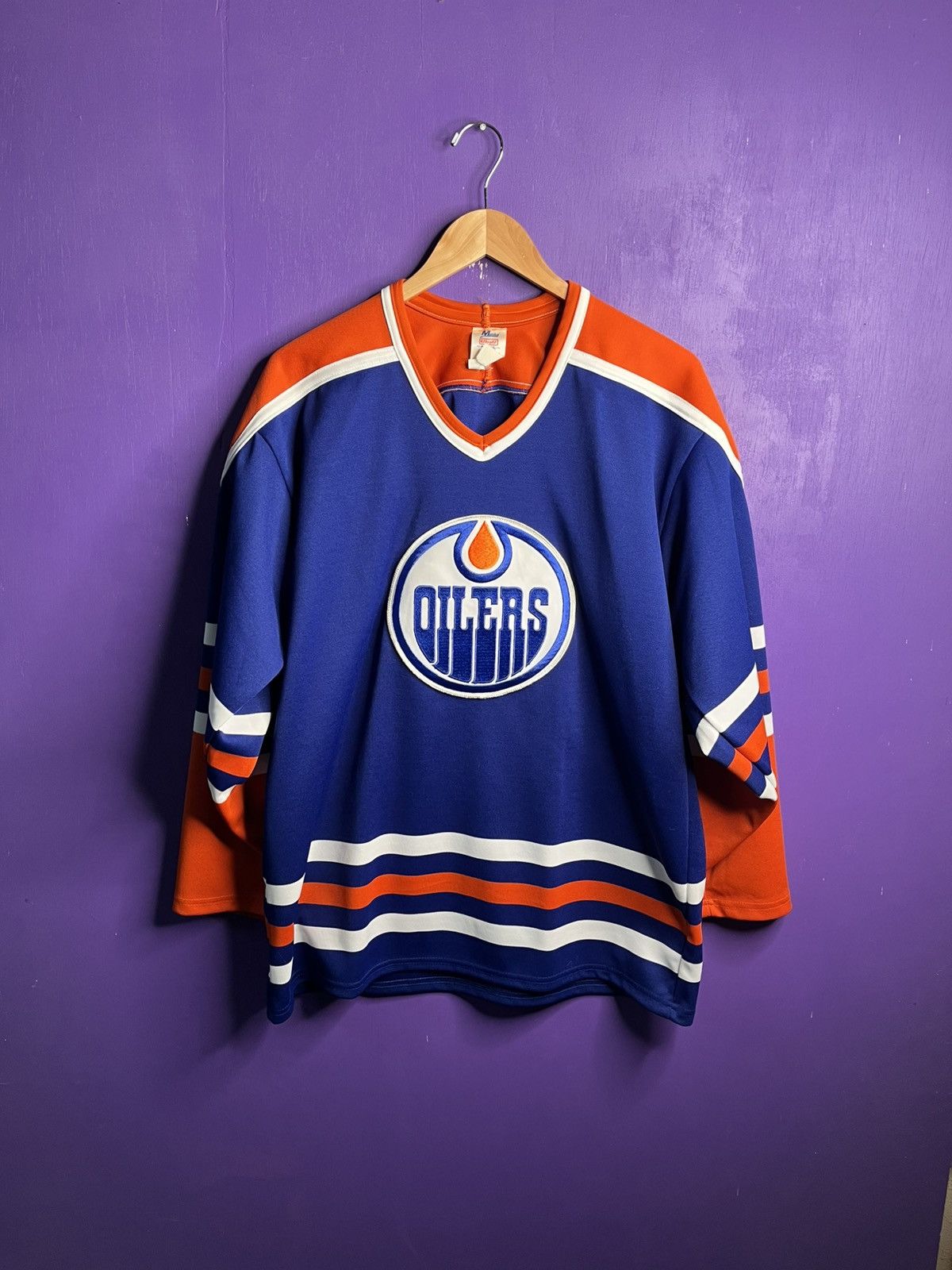 Ccm × NHL × Vintage Vintage 90s Edmonton oilers patch logo jersey Size US M / EU 48-50 / 2 - 1 Thumbnail