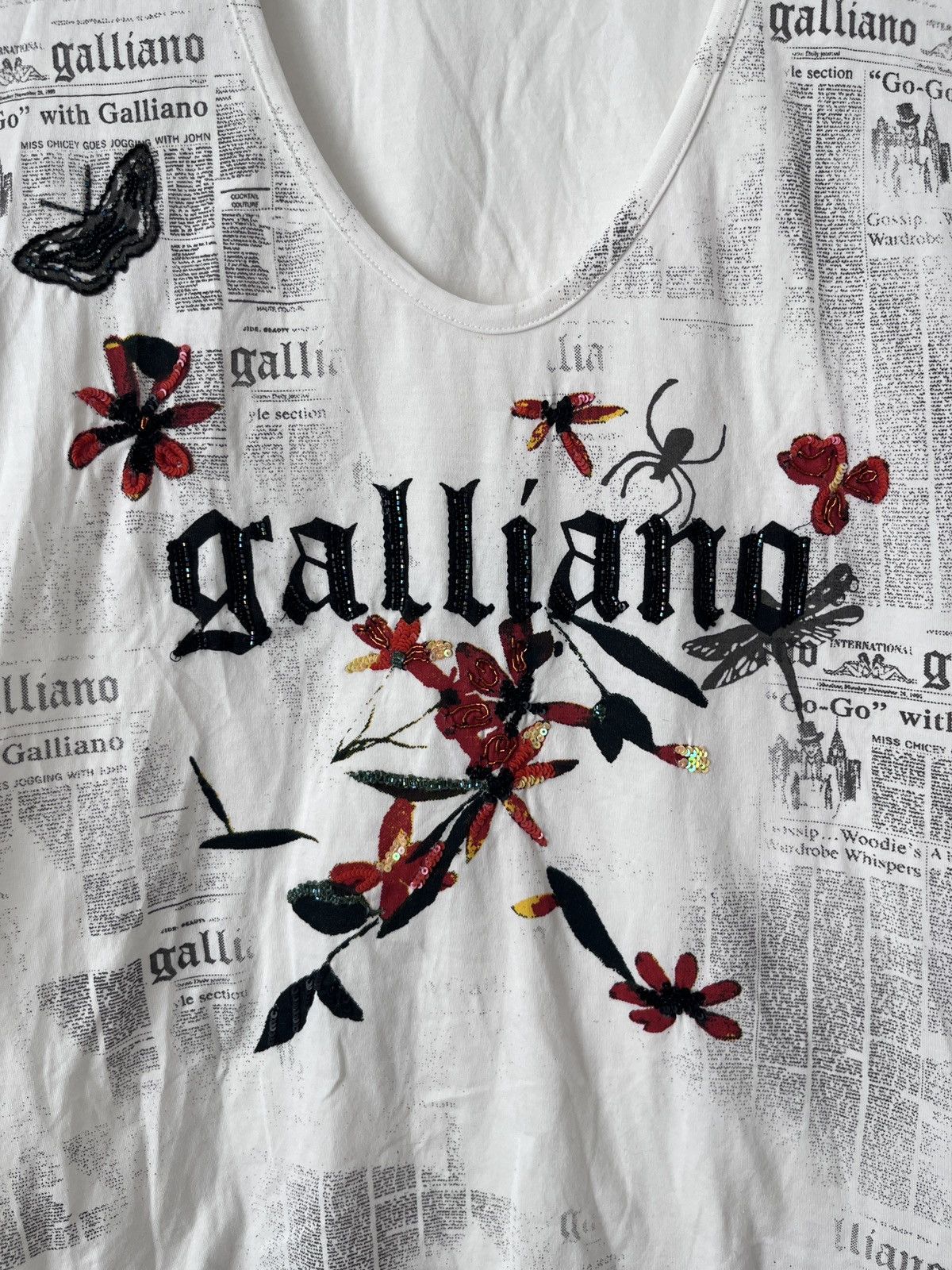John Galliano Vintage Galliano Newspaper Print Tee Y2K Archive M Size M / US 6-8 / IT 42-44 - 16 Thumbnail