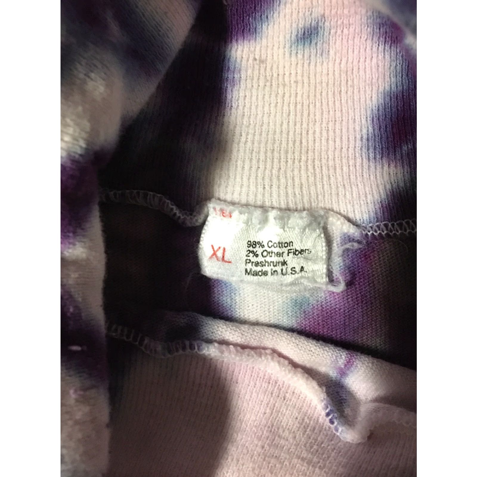 Fruit Of The Loom VINTAGE 90s Tie Dye Mock Neck Shirt XL Fruit of the Loom USA Long Sleeve Graphic Tee Men Hippie Grunge Psychedelic Rock Size US XL / EU 56 / 4 - 5 Thumbnail