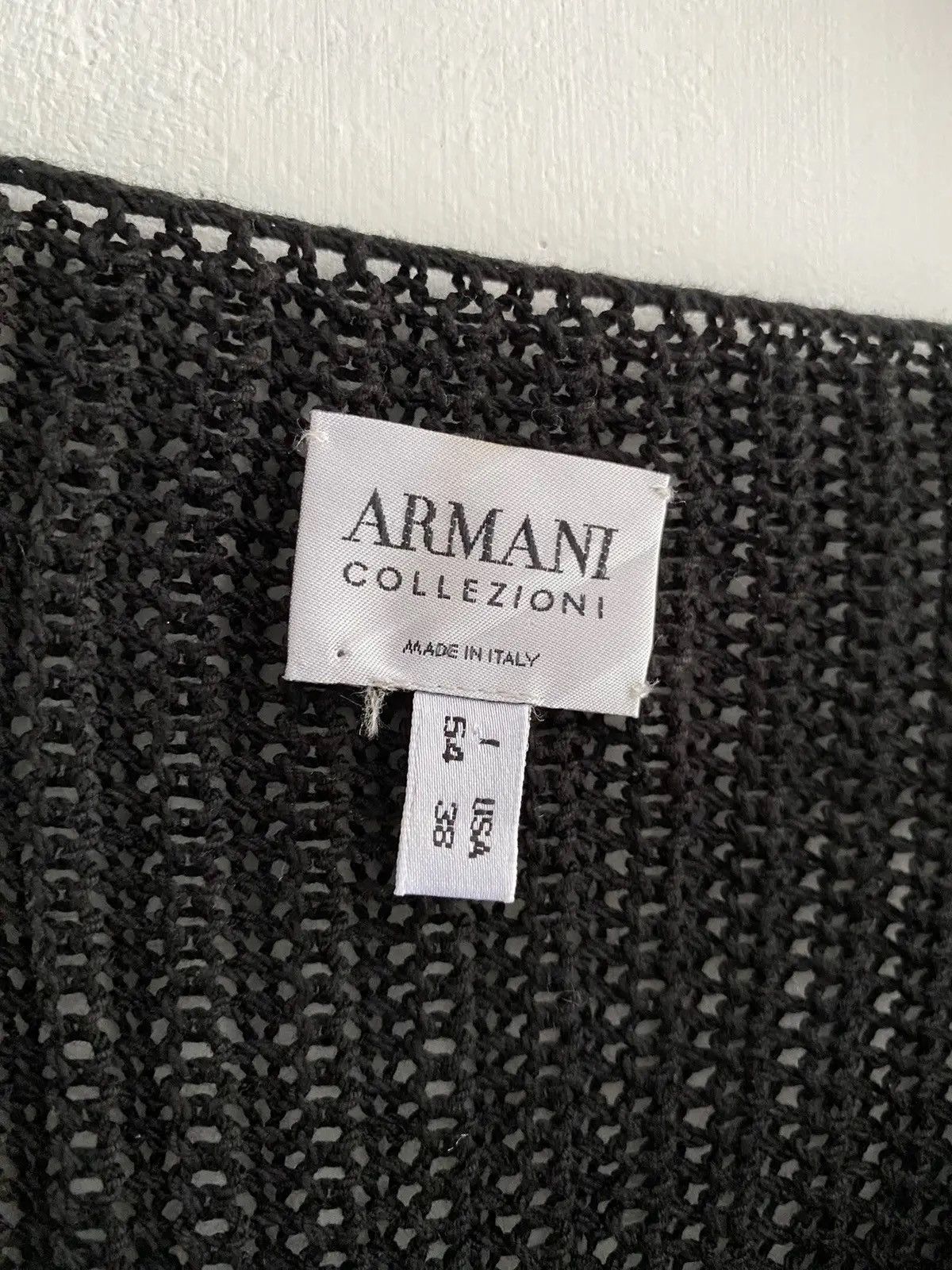 Armani 2000s armani grunge fishnet sweatshirt Size US L / EU 52-54 / 3 - 6 Thumbnail