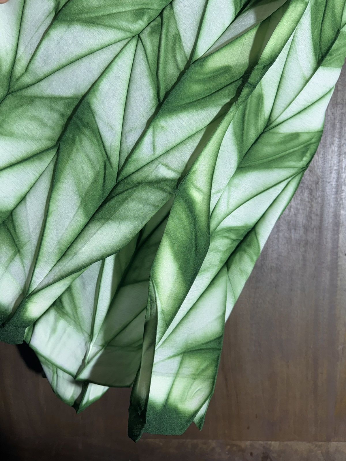 Issey Miyake issey myake green tie&dye origami pleat 3 jp Size 27" / US 4 / IT 40 - 7 Thumbnail