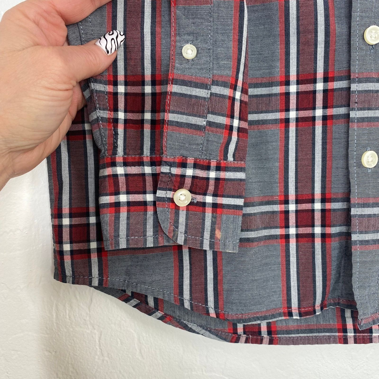 Hollister Hollister Gray Long Sleeve Plaid Button Up Down Shirt Small Size US S / EU 44-46 / 1 - 3 Thumbnail