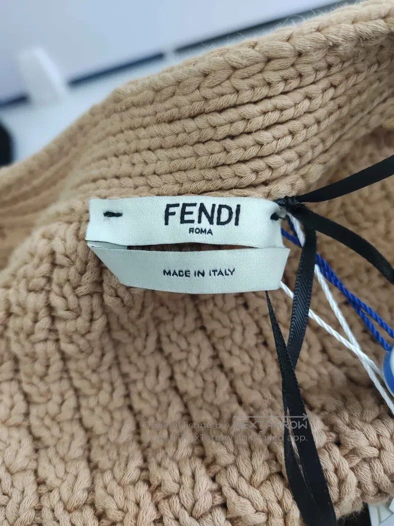 Fendi Fendi V-neck color block single-breasted knit cardigan Size 4XL / US 24-26 - 3 Thumbnail