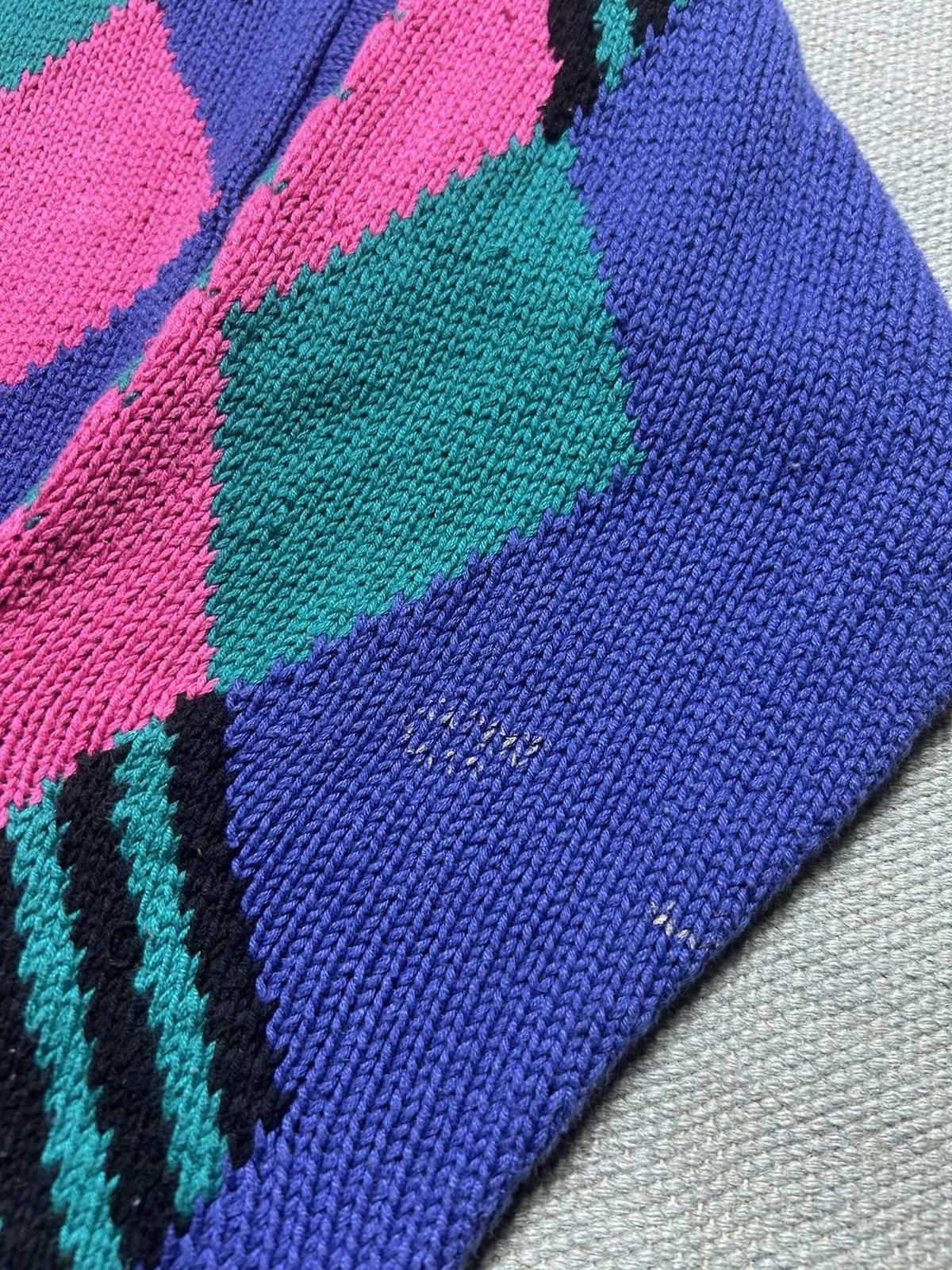 Vintage Vtg head knit sweater acryli cotton ski abstract geometric M Size US M / EU 48-50 / 2 - 6 Thumbnail