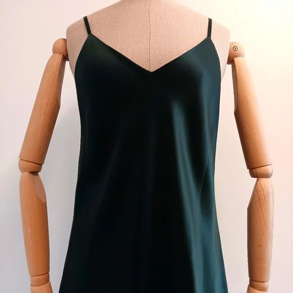 Lafayette 148 LAFAYETTE148 NEW YORK Silk Green Charmeuse Bias Tank- (MDS) Size S / US 4 / IT 40 - 2 Thumbnail
