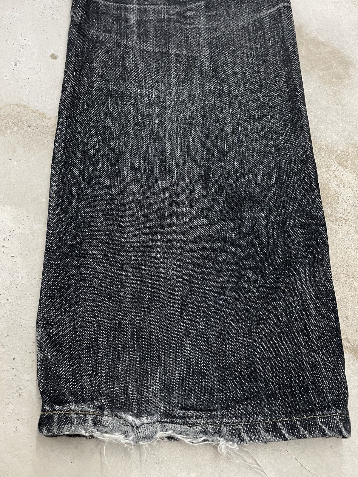 Edwin × Japanese Brand Edwin 403 International Basic Black Washed Distressed Denim Size US 32 / EU 48 - 14 Thumbnail