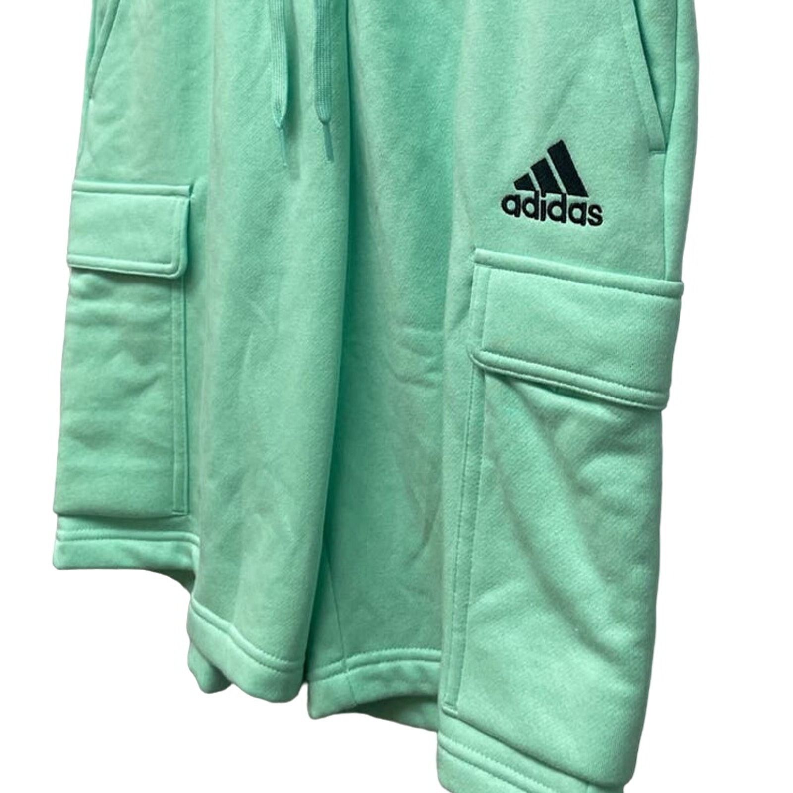 Adidas New Adidas Mens Small PolyCotton Cargo Sweatpant Shorts Size US 27 - 2 Thumbnail