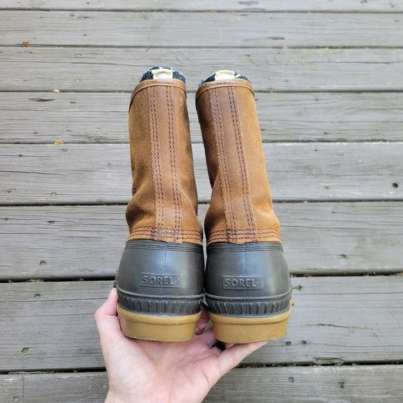 SOREL Vintage 90s Ice Pac Sorel Brown Roughout Suede Leather Duck Size US 11 / EU 44 - 4 Thumbnail