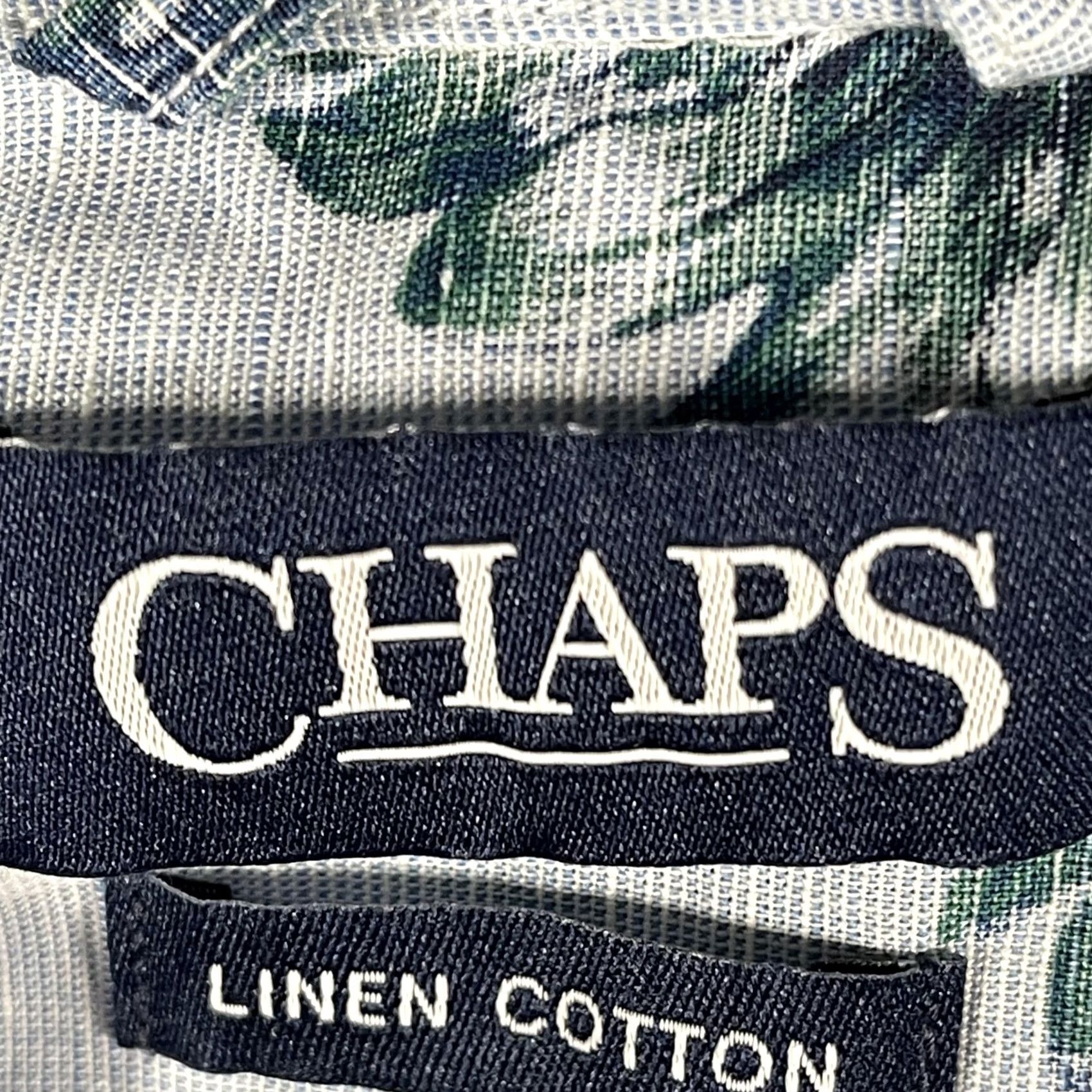 Chaps Chaps Shirt Mens 2XL Hawaiian Floral Linen Short Sleeve Button Up Tropical Size US XXL / EU 58 / 5 - 4 Thumbnail