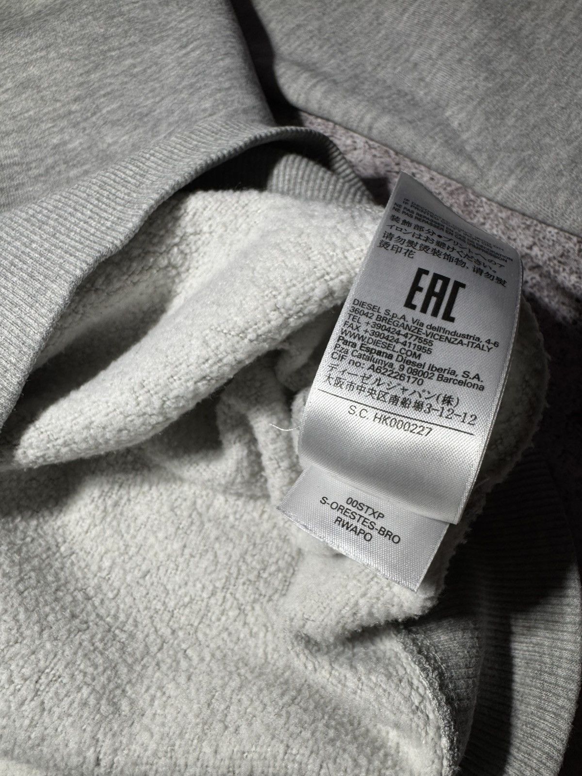 Diesel × Vintage Diesel Vintage Big Logo Basic Grey Cotton Sweatshirt Size US M / EU 48-50 / 2 - 6 Thumbnail