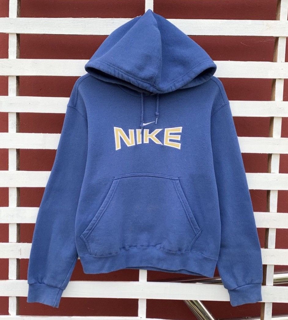 Vintage Vintage 90s Nike Center Logo Hoodie Made In Usa Size US S / EU 44-46 / 1 - 1 Thumbnail