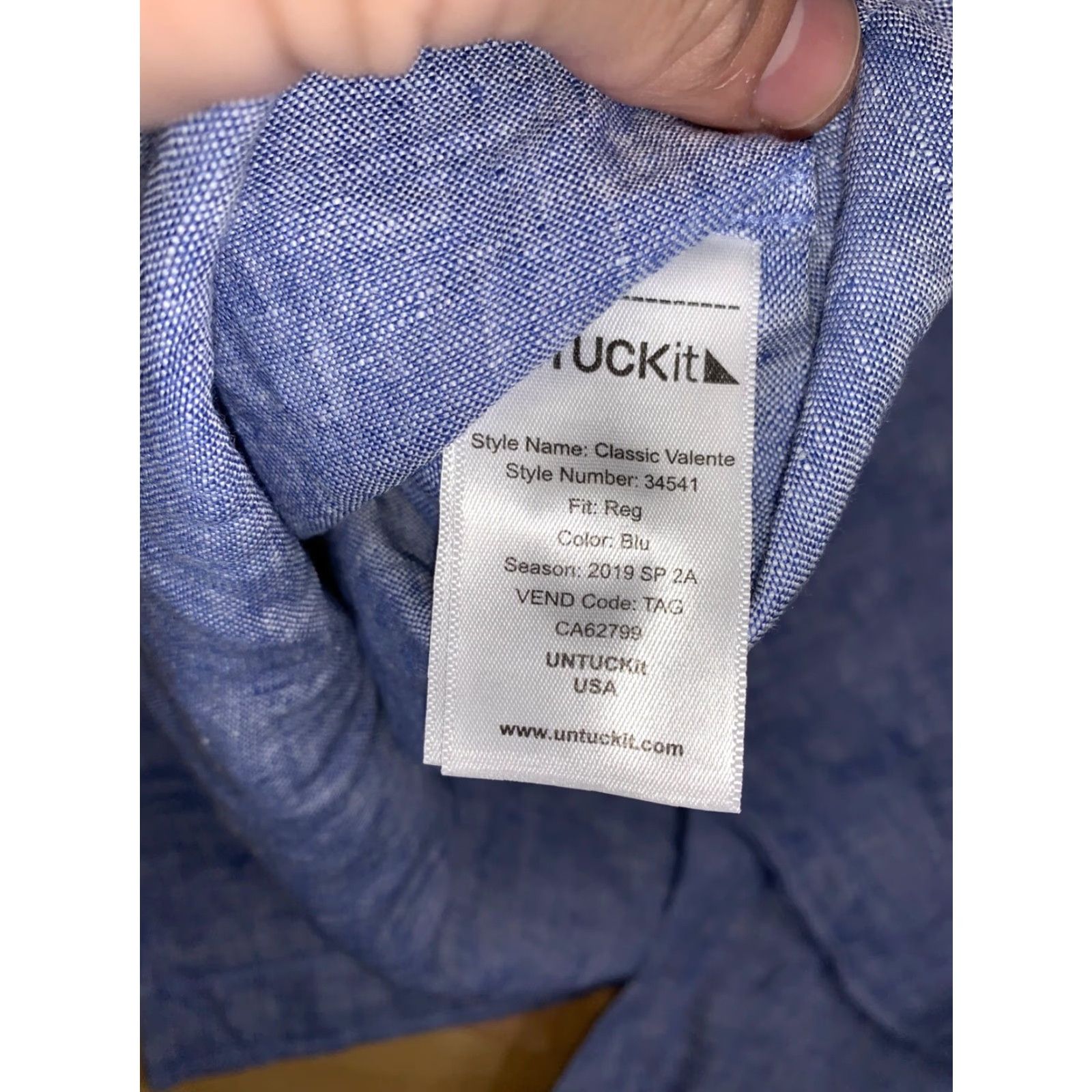 UNTUCKit UNTUCKit Shirt 2XL Blue Short Sleeve Linen Relaxed Fit Button-Up Men SS 2XL Blue Linen Untuckit Shirt 2XL Size US XXL / EU 58 / 5 - 7 Thumbnail