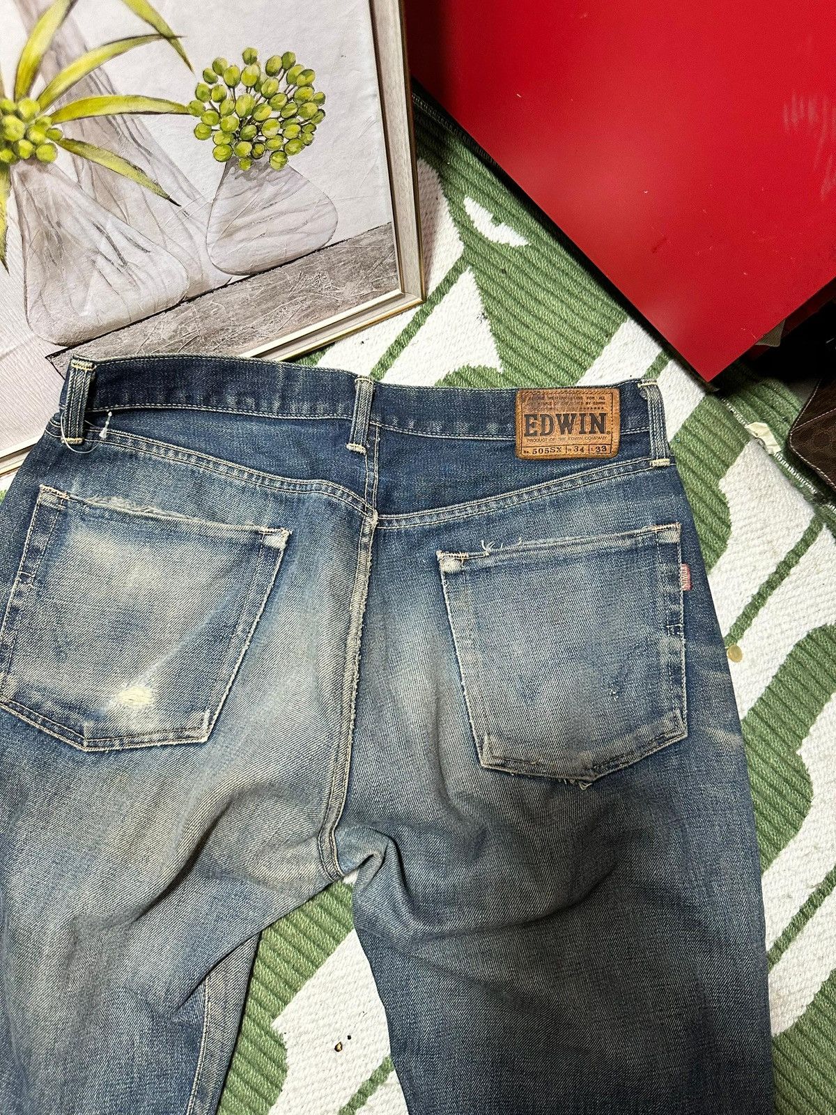 Edwin EDWIN 505 SX Selvedge Distressed Jeans Size US 34 / EU 50 - 7 Thumbnail