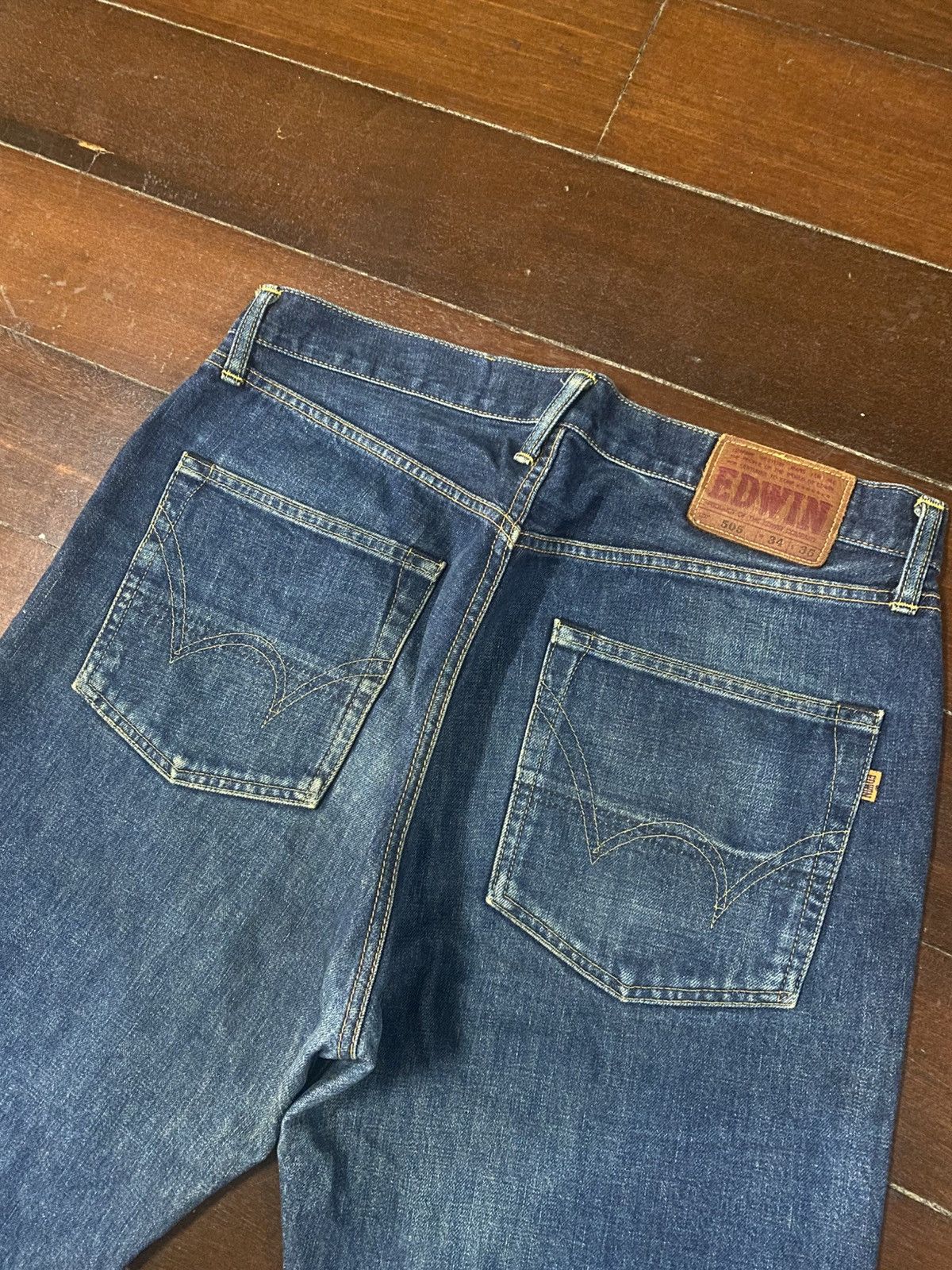 Edwin Vintage 90s Edwin 505 Selvedge Straight Jeans wide leg Size US 36 / EU 52 - 12 Thumbnail