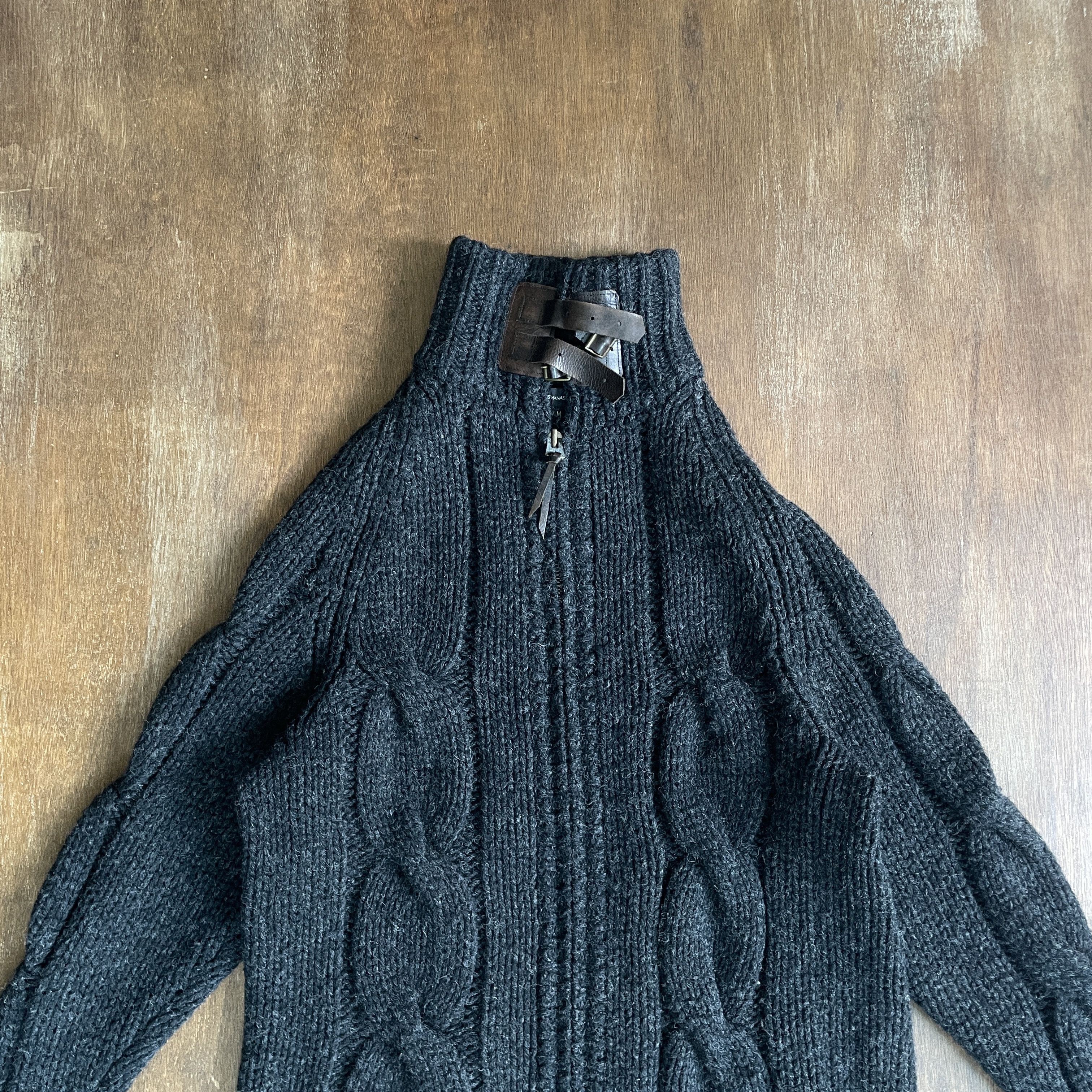 Kris Van Assche Kris Van Assche Wool Knit Sweaters with Leather Belts Buckle Size US M / EU 48-50 / 2 - 2 Thumbnail