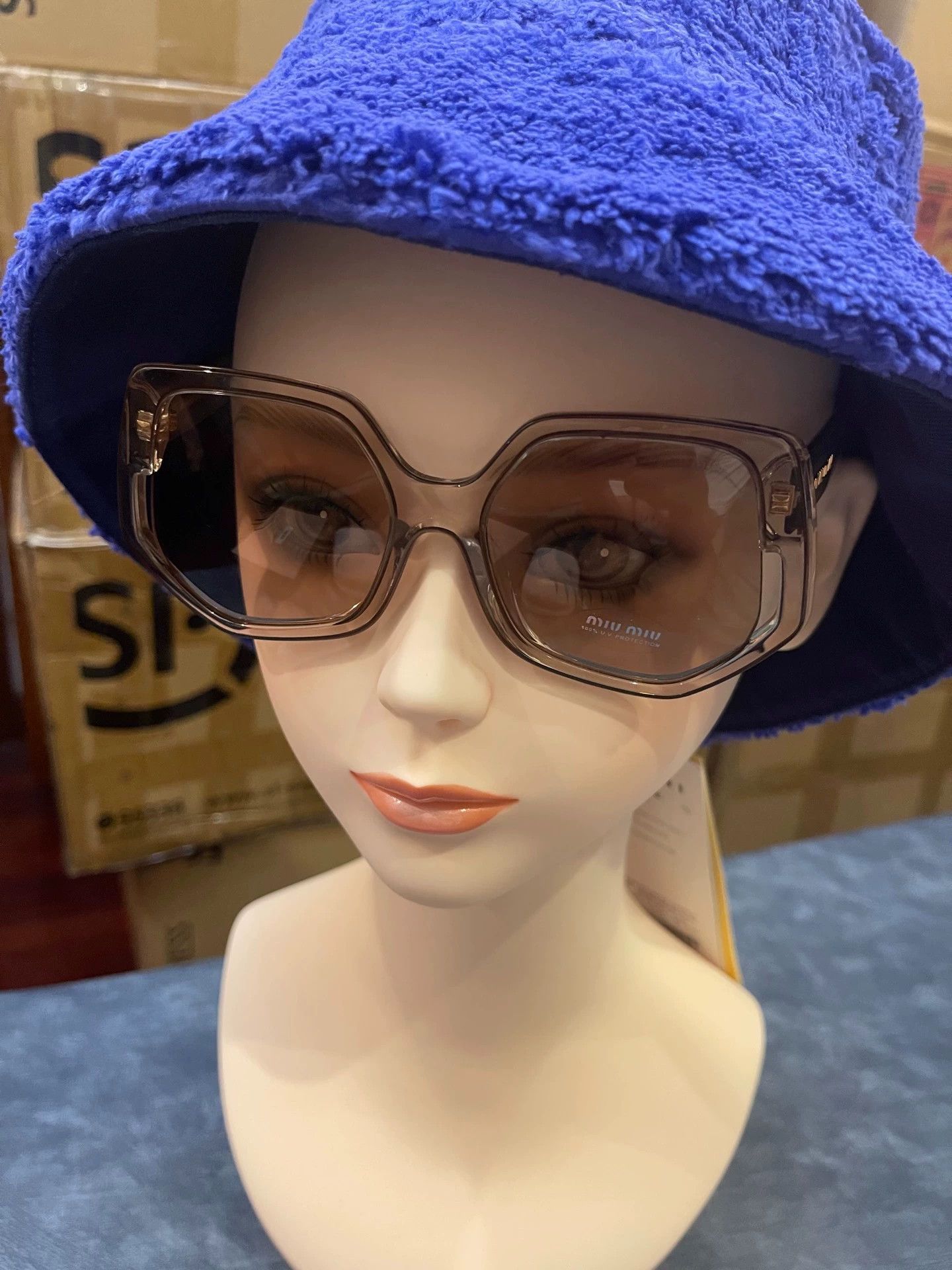 Miu Miu MIU MIU Brown Tinted Gradient Acetate Sunglasses Size ONE SIZE - 6 Thumbnail