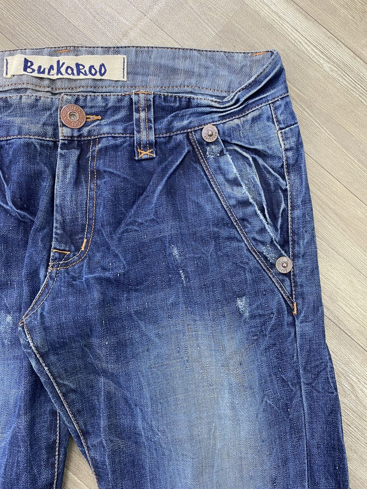 If Six Was Nine 2000s Buckaroo Distressed Faded Lgb Punk Style Baggy Jeans Size US 34 / EU 50 - 7 Thumbnail