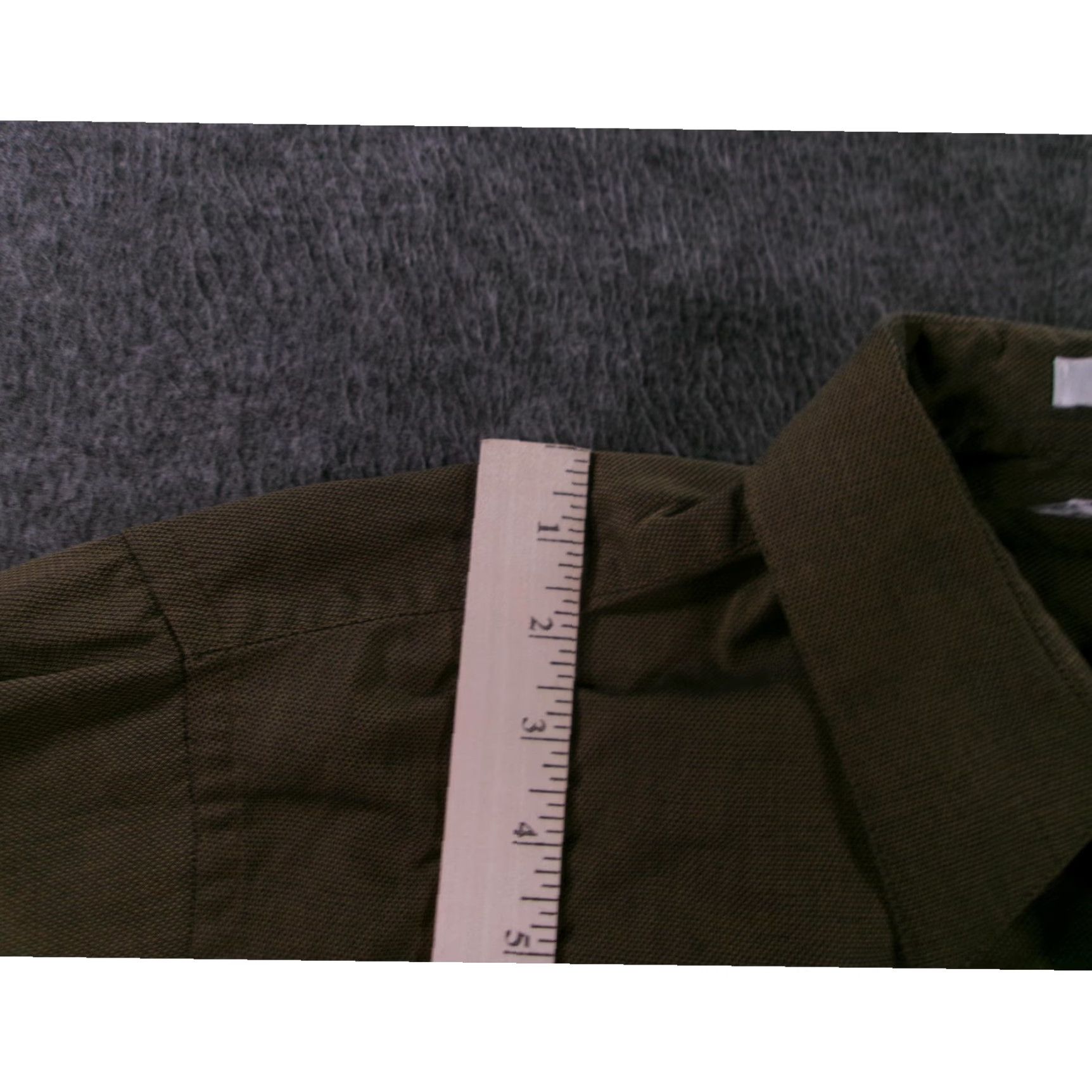 Van Heusen Van Heusen Mens Shirt 17.5 Olive Green Pique Office Casual Classic Button Up Size US XXL / EU 58 / 5 - 4 Thumbnail