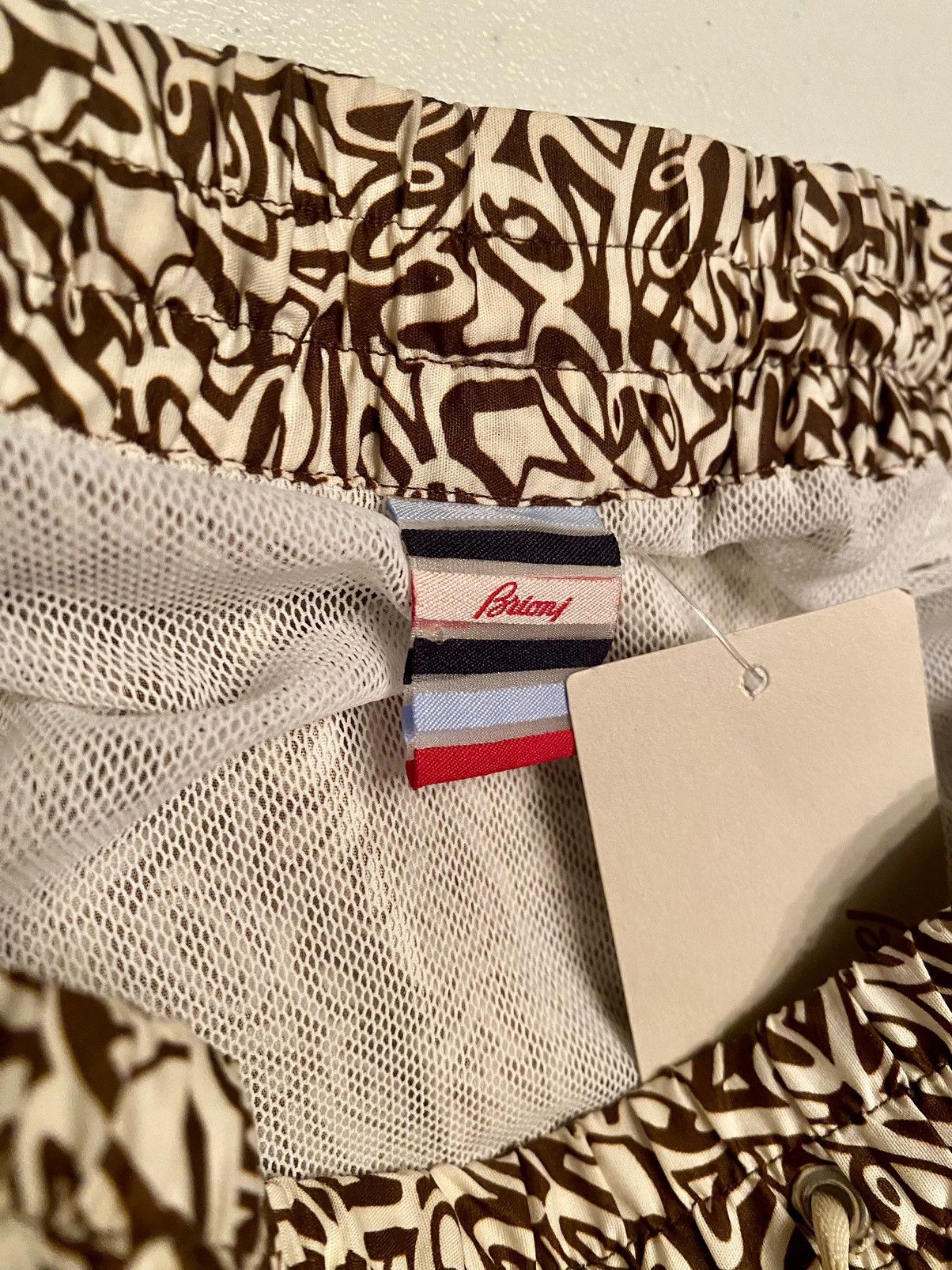 Brioni Brioni 🇮🇹 Oxblood Logo Script SeaMaster Resort Swim Trunk NWT Size US 34 / EU 50 - 3 Thumbnail
