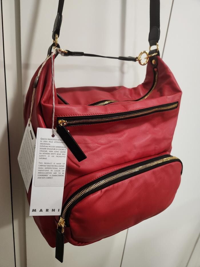 Marni Marni Convertible Pebbled-leather 2way Backpack Size ONE SIZE - 5 Thumbnail